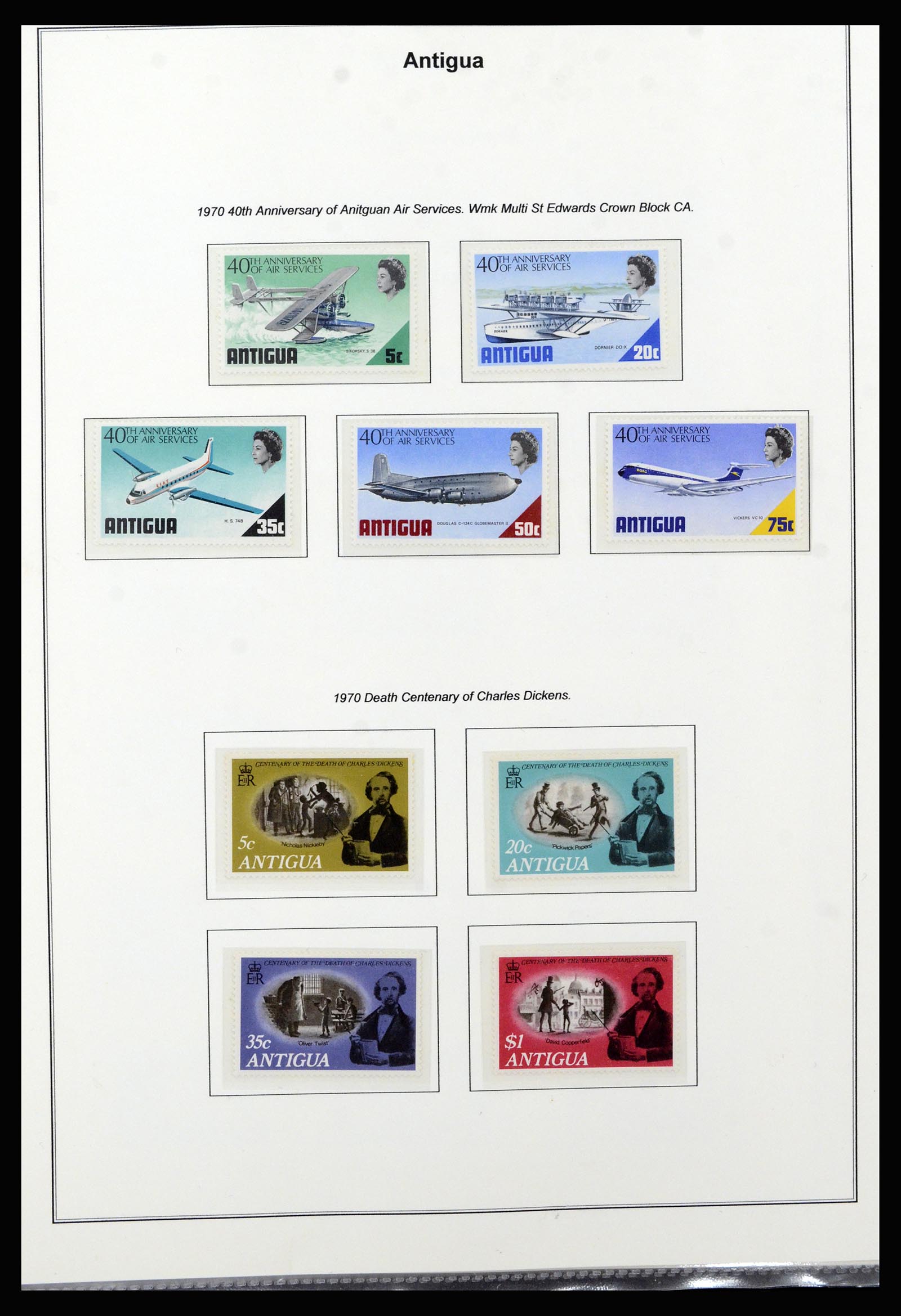 37201 023 - Postzegelverzameling 37201 Antigua 1903-1984.