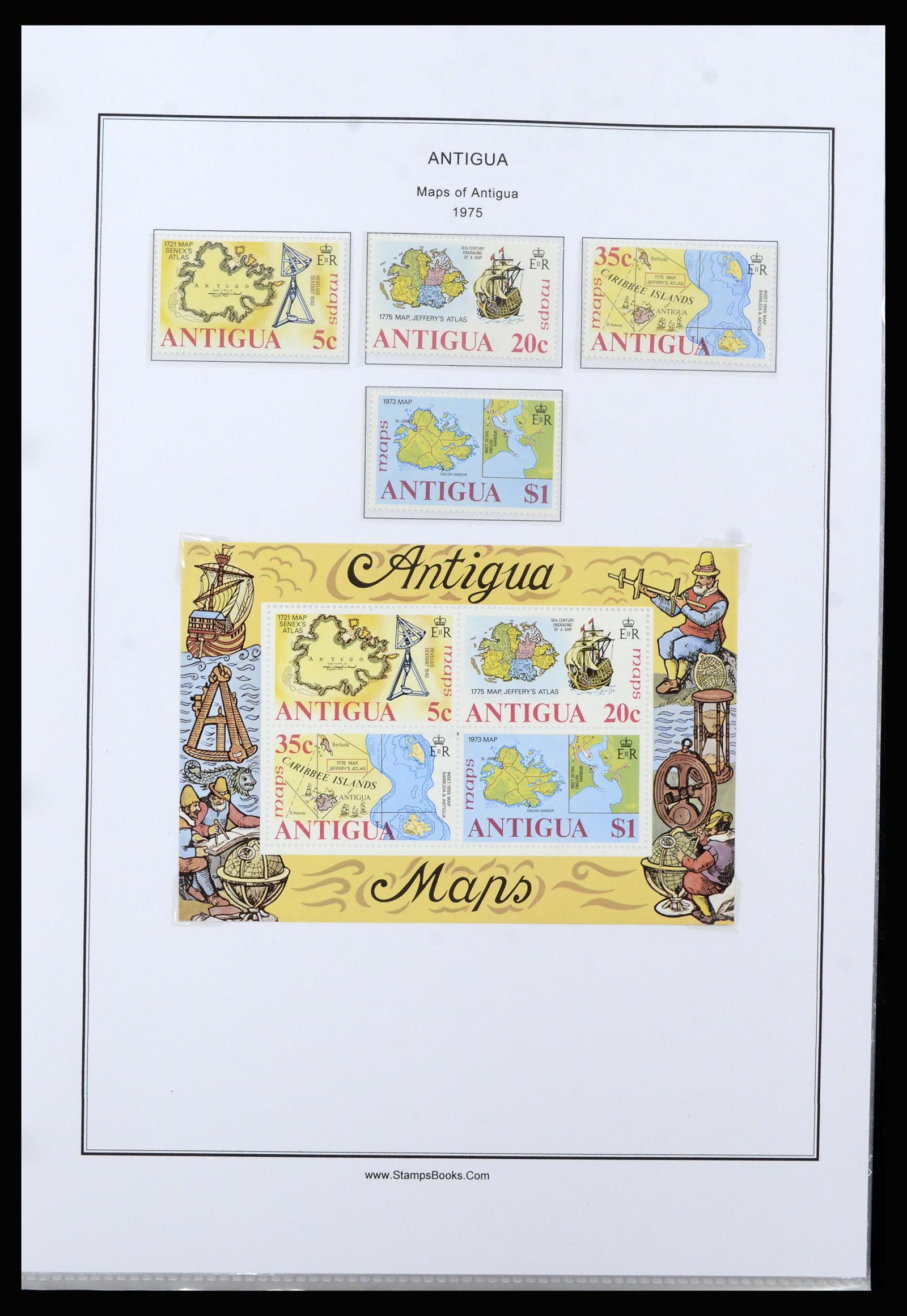 37201 053 - Postzegelverzameling 37201 Antigua 1903-1984.