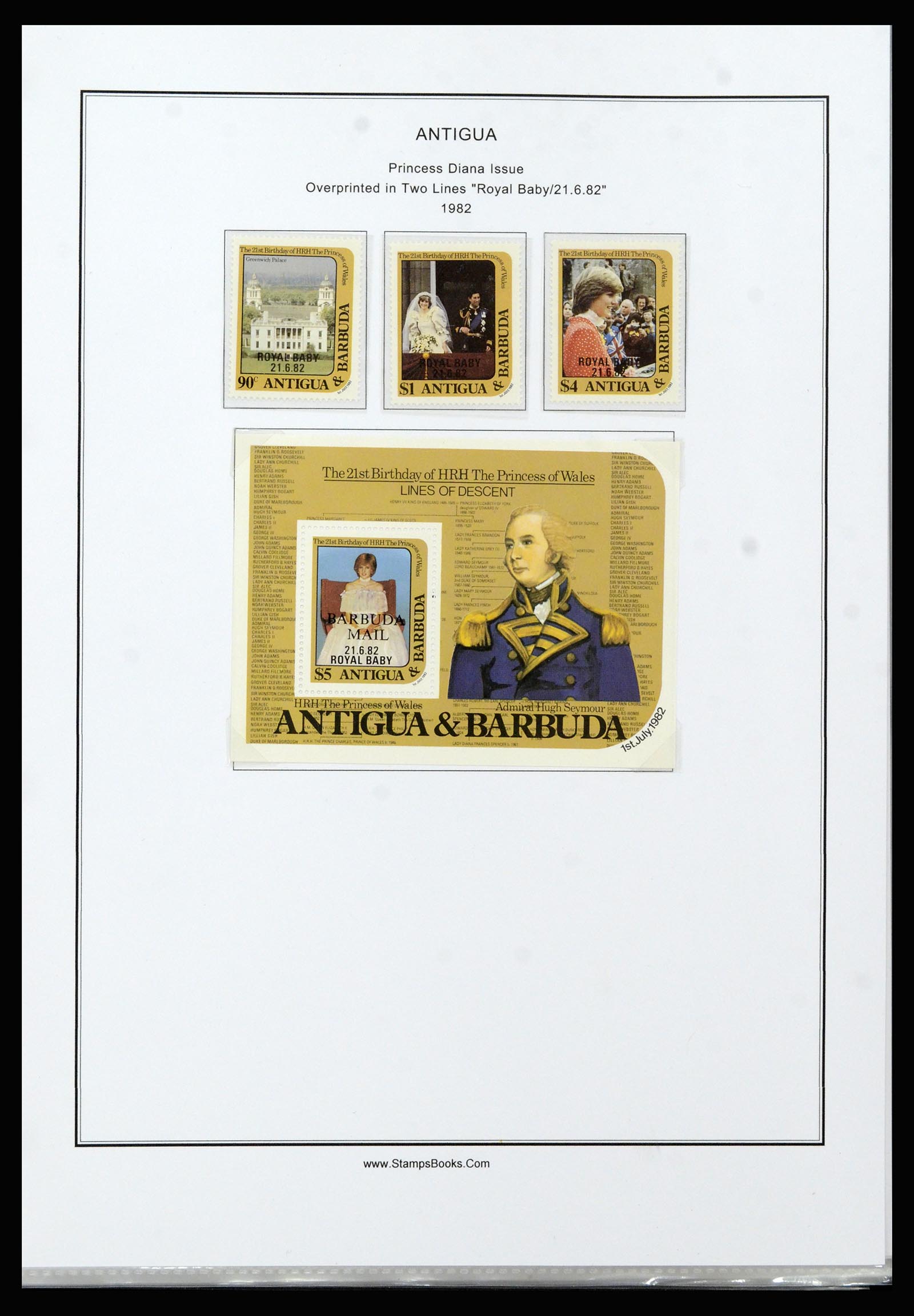 37201 114 - Postzegelverzameling 37201 Antigua 1903-1984.