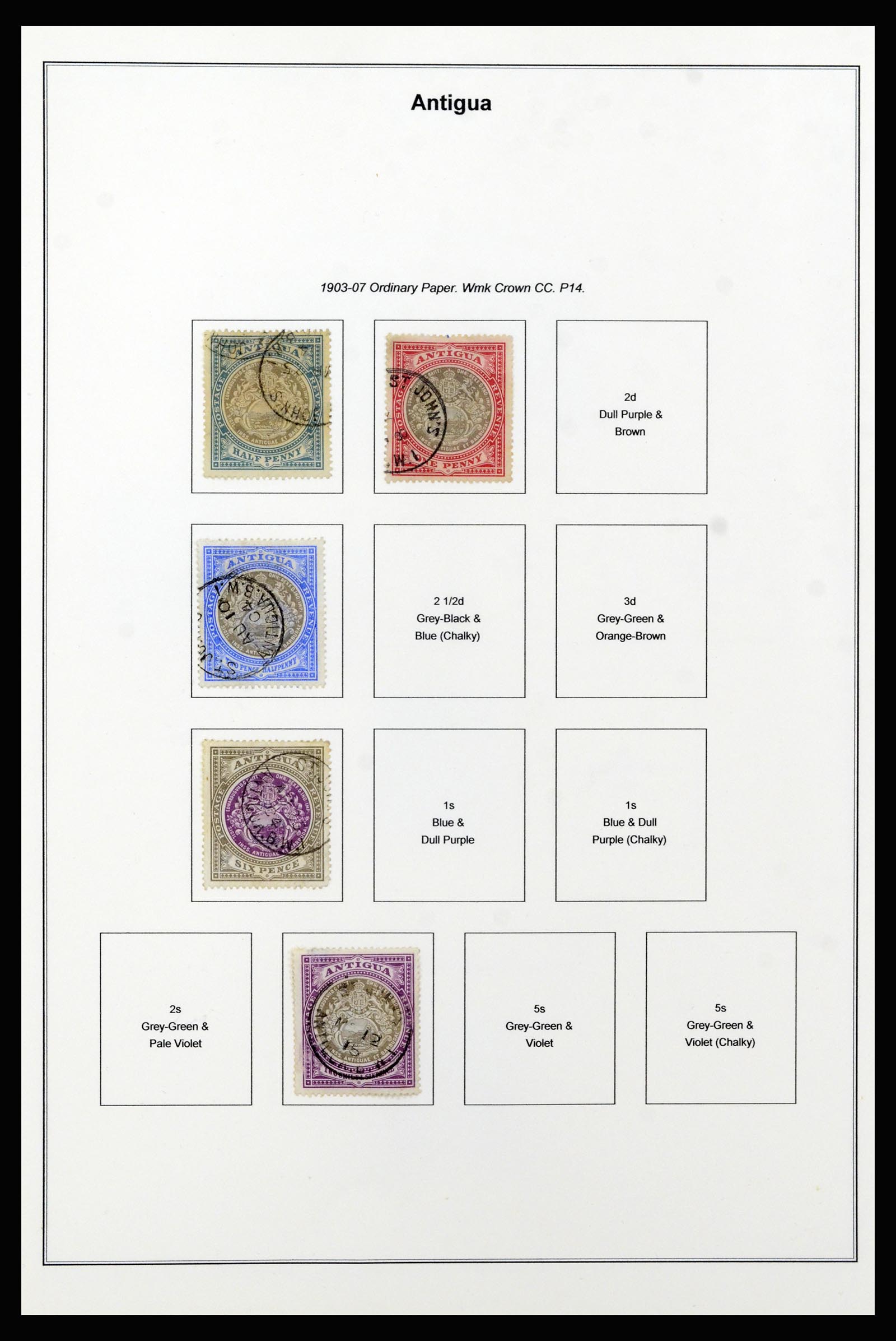 37202 001 - Postzegelverzameling 37202 Antigua 1903-1970.
