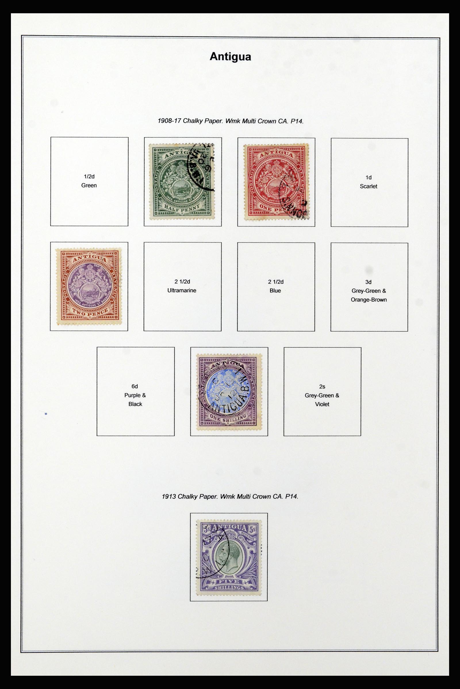 37202 002 - Postzegelverzameling 37202 Antigua 1903-1970.