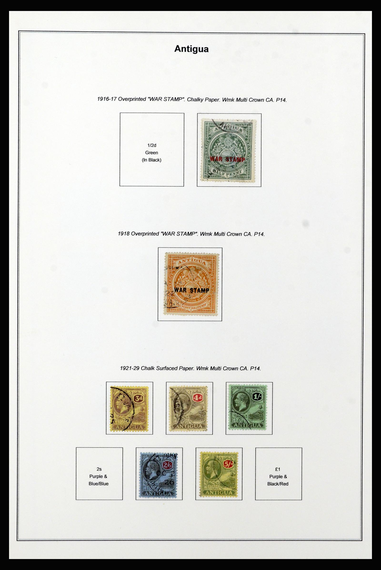 37202 003 - Postzegelverzameling 37202 Antigua 1903-1970.
