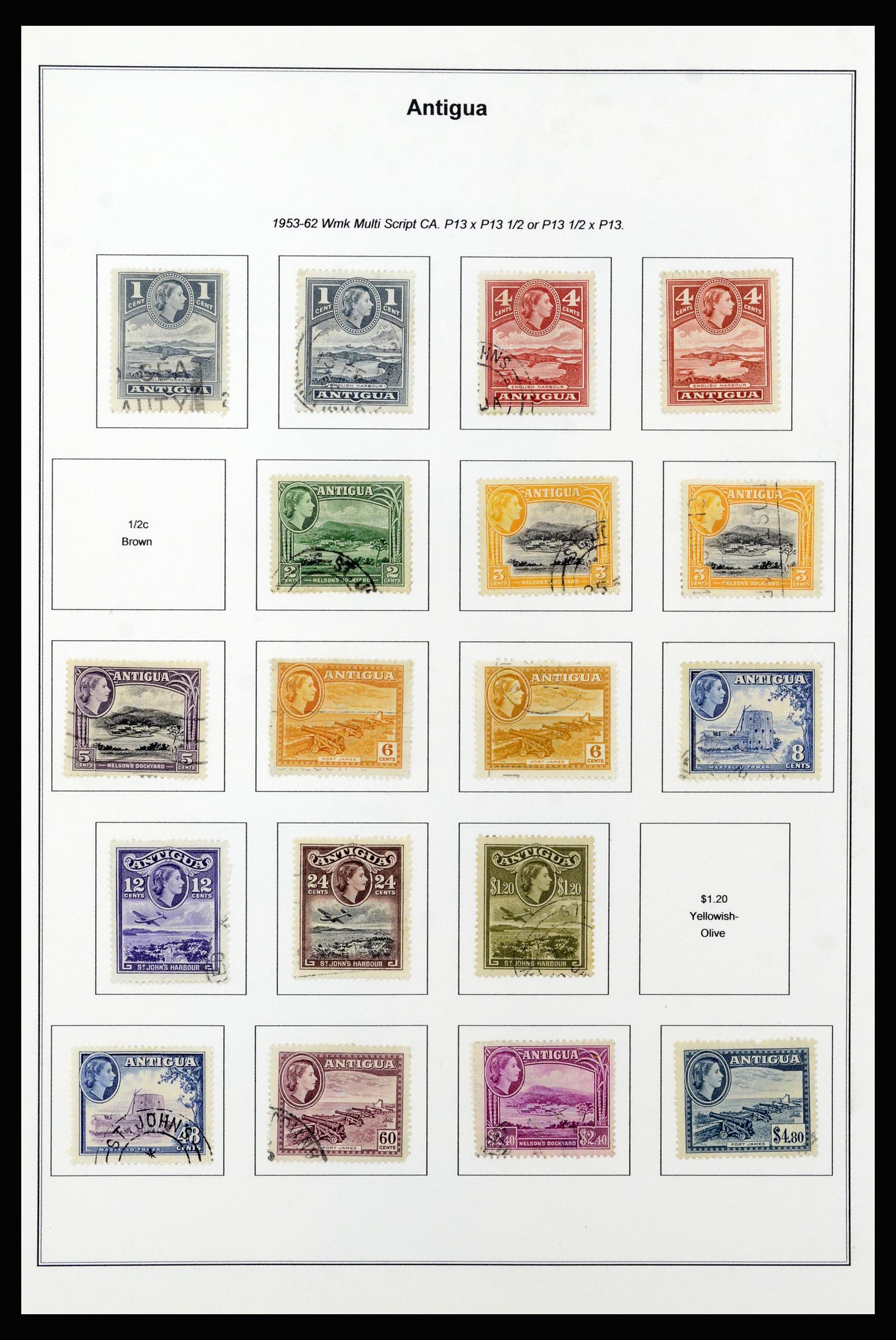 37202 010 - Postzegelverzameling 37202 Antigua 1903-1970.