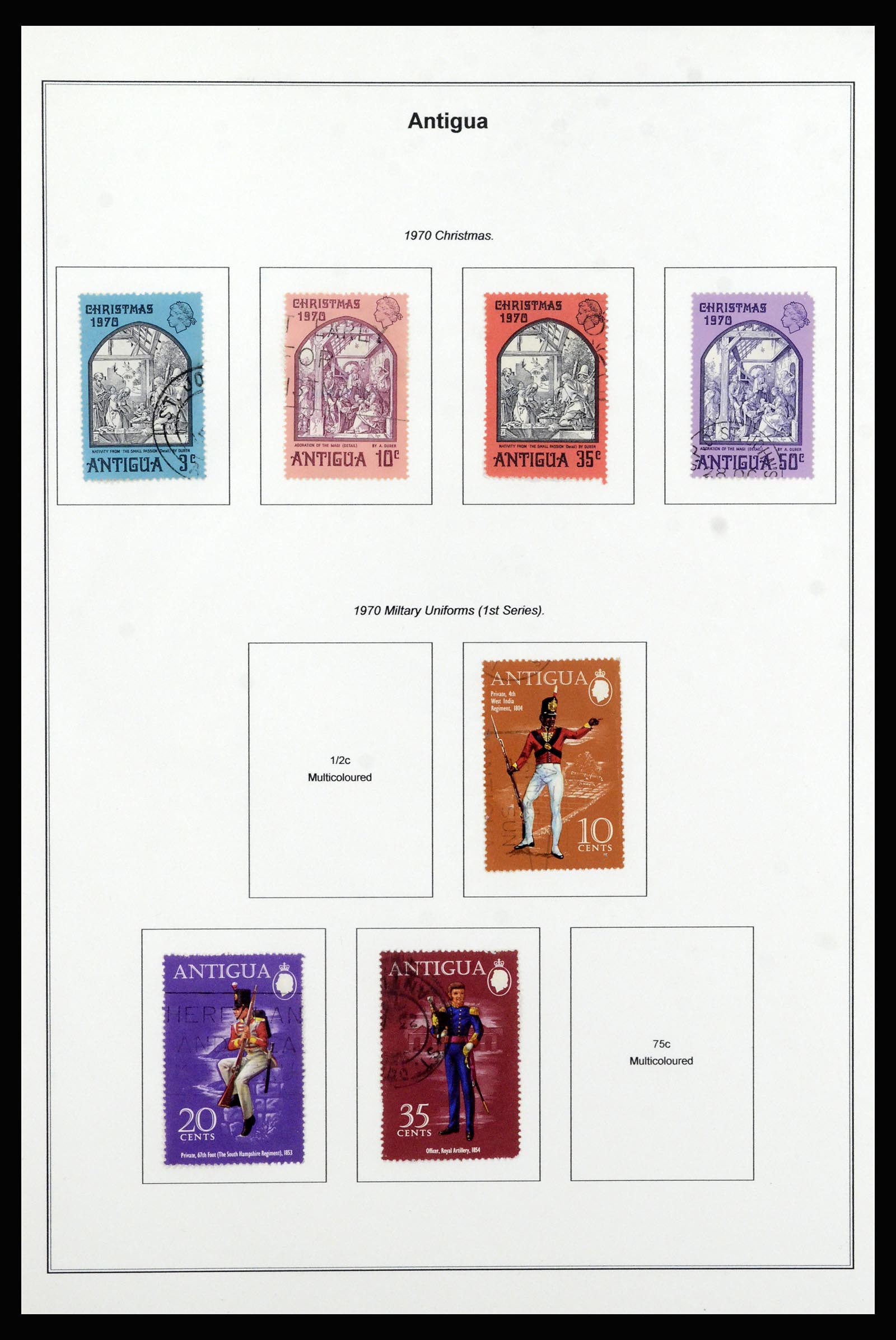 37202 025 - Postzegelverzameling 37202 Antigua 1903-1970.