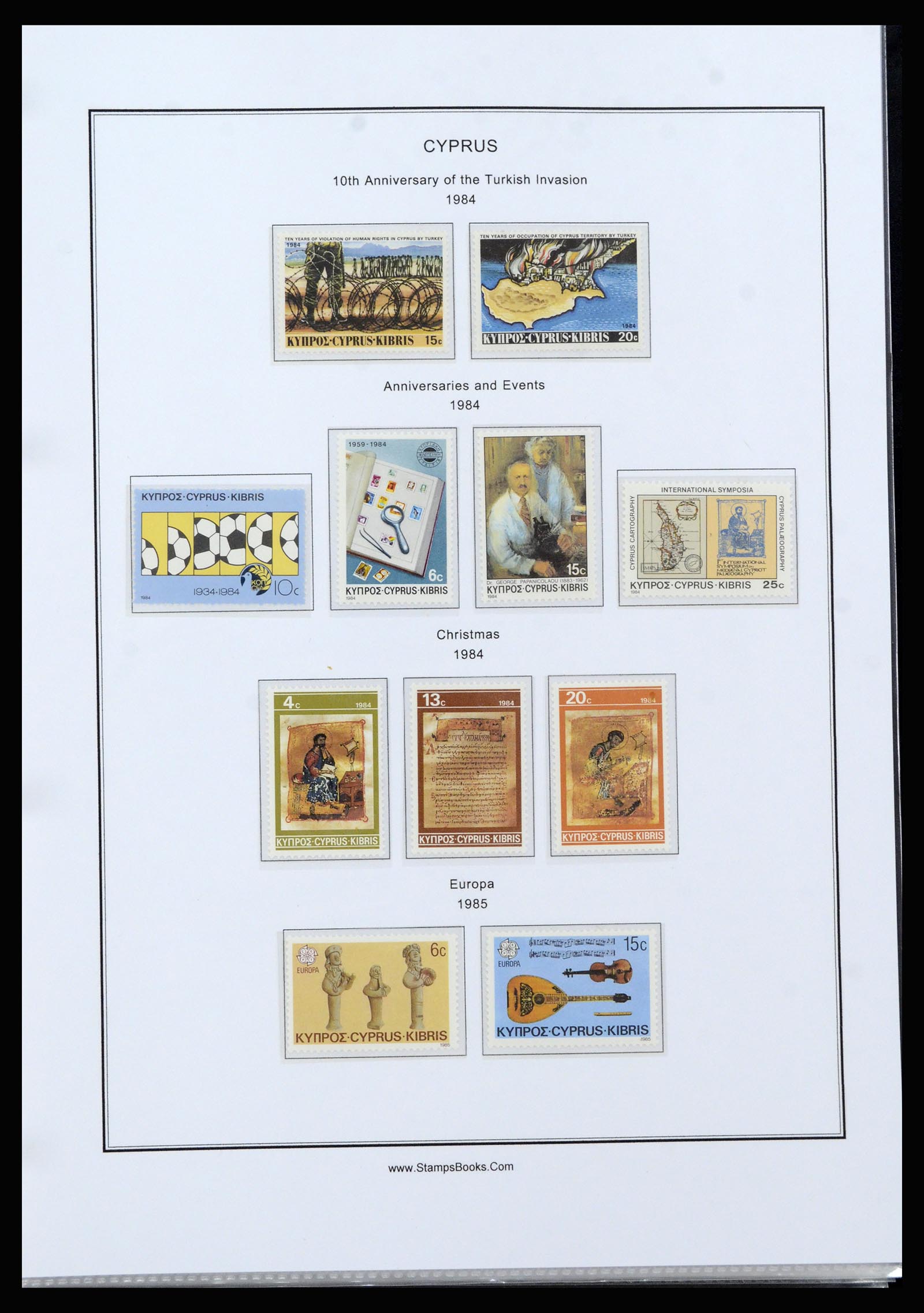 37204 054 - Postzegelverzameling 37204 Cyprus 1960-2008.