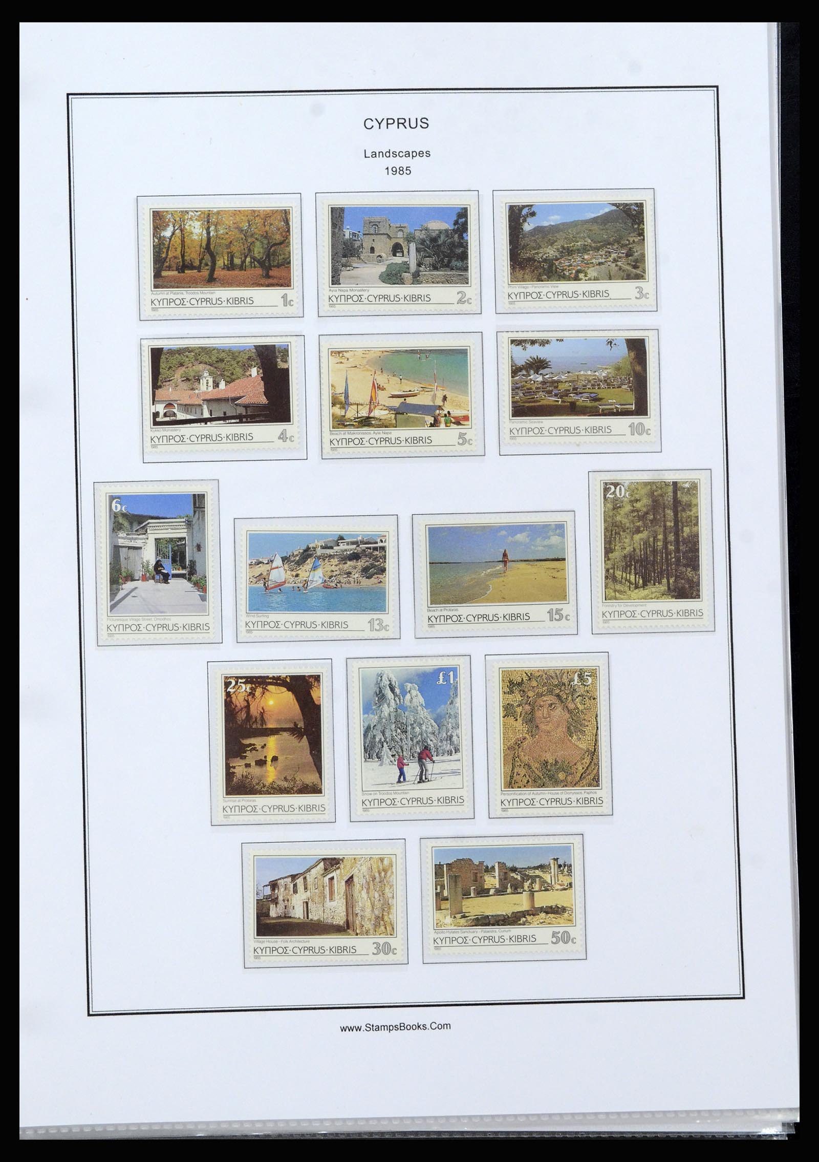 37204 055 - Postzegelverzameling 37204 Cyprus 1960-2008.