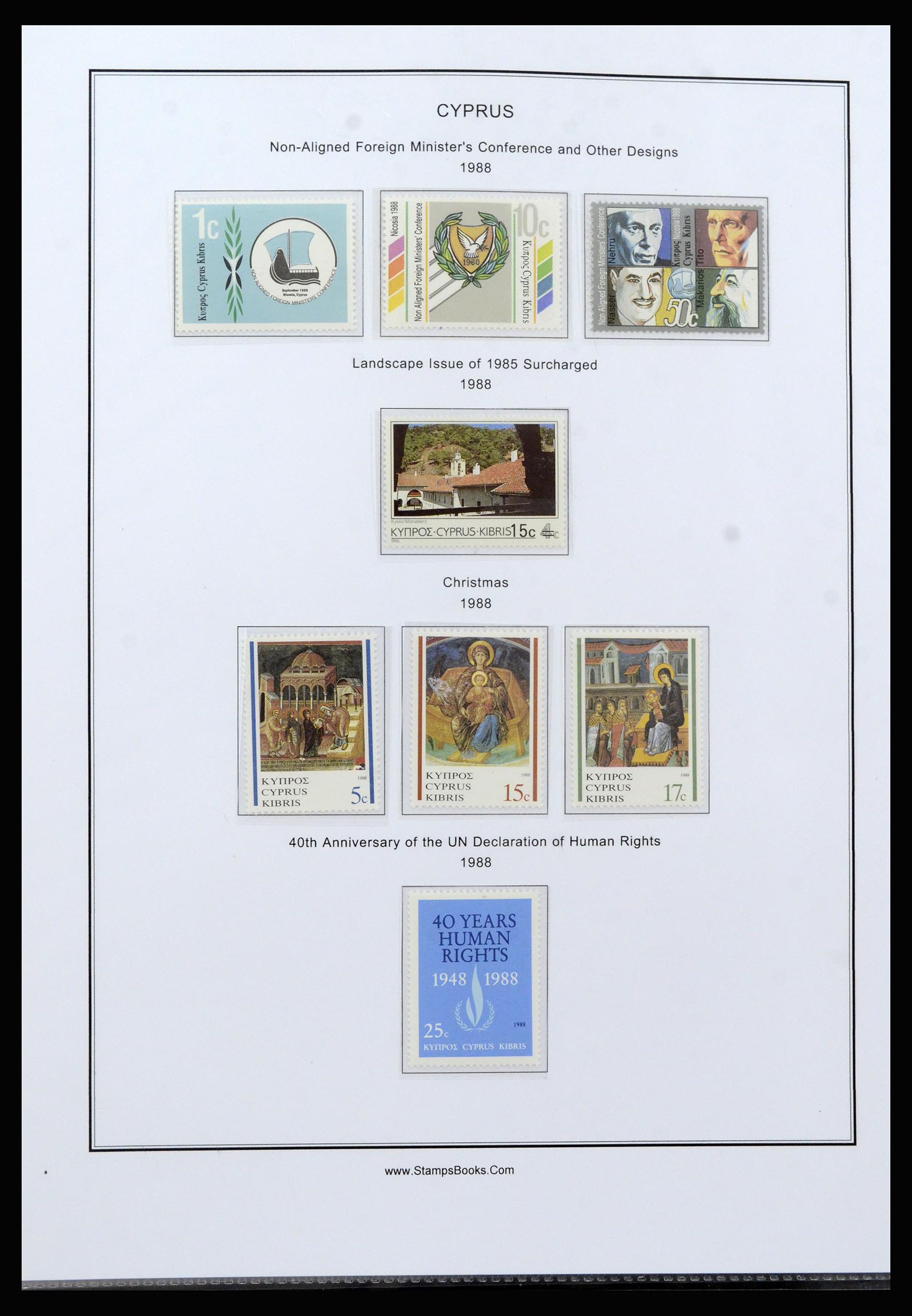 37204 063 - Postzegelverzameling 37204 Cyprus 1960-2008.