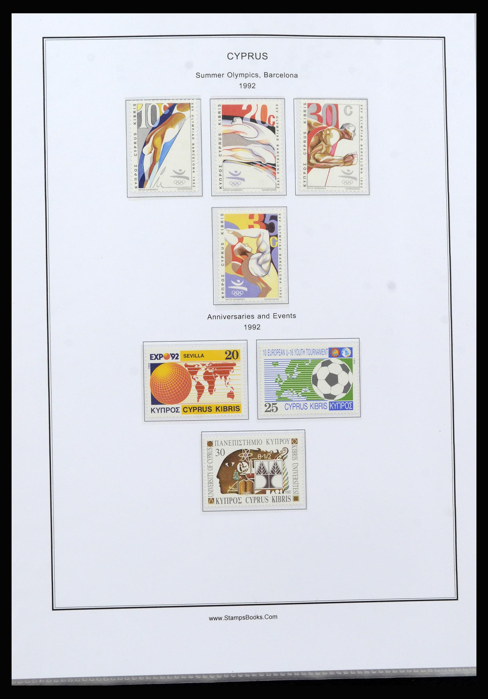 37204 073 - Postzegelverzameling 37204 Cyprus 1960-2008.