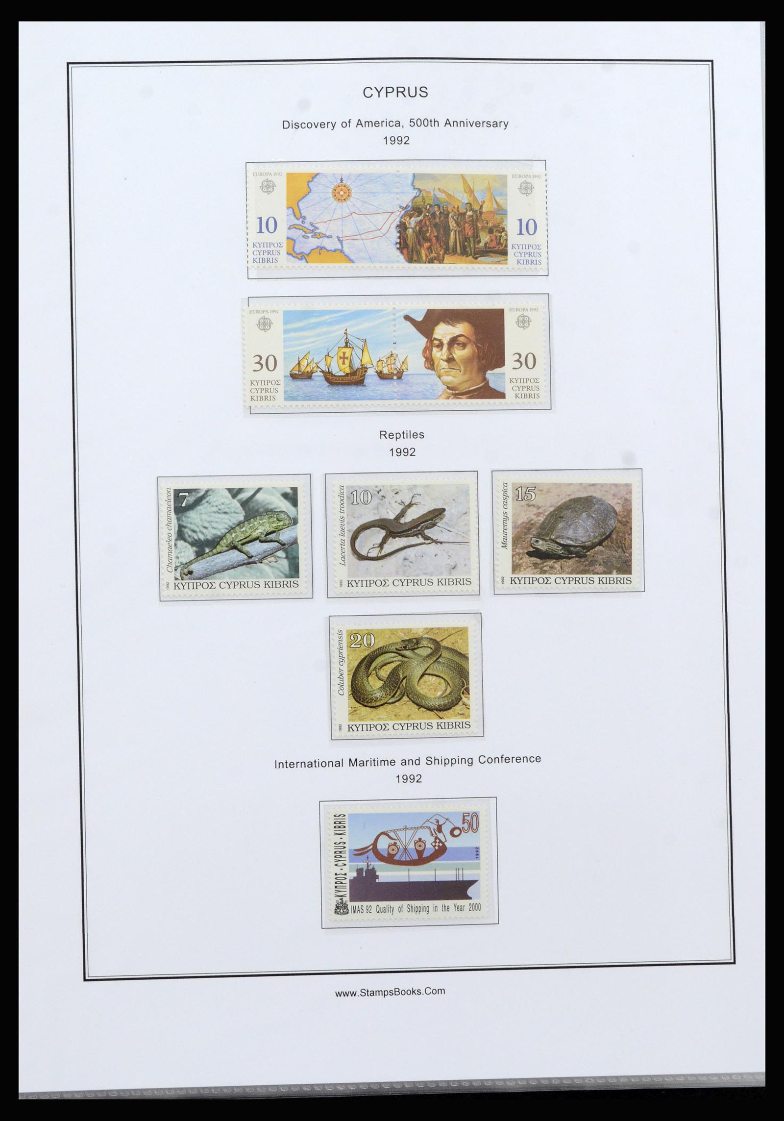 37204 074 - Postzegelverzameling 37204 Cyprus 1960-2008.
