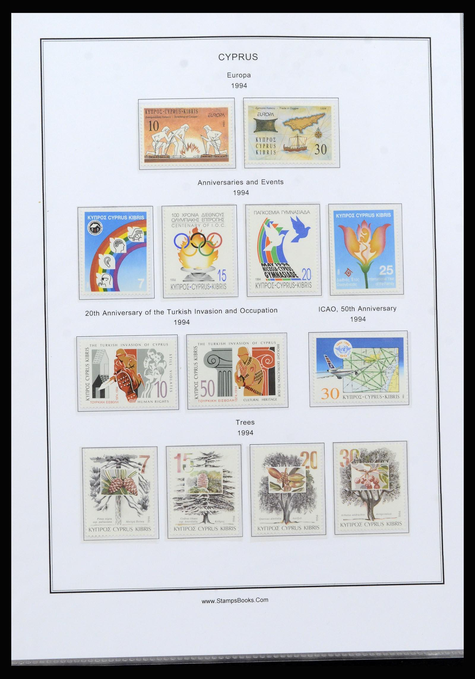 37204 077 - Postzegelverzameling 37204 Cyprus 1960-2008.