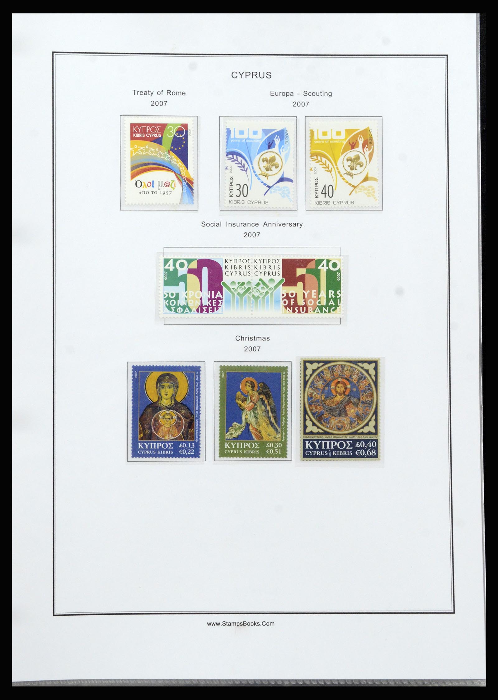37204 113 - Postzegelverzameling 37204 Cyprus 1960-2008.