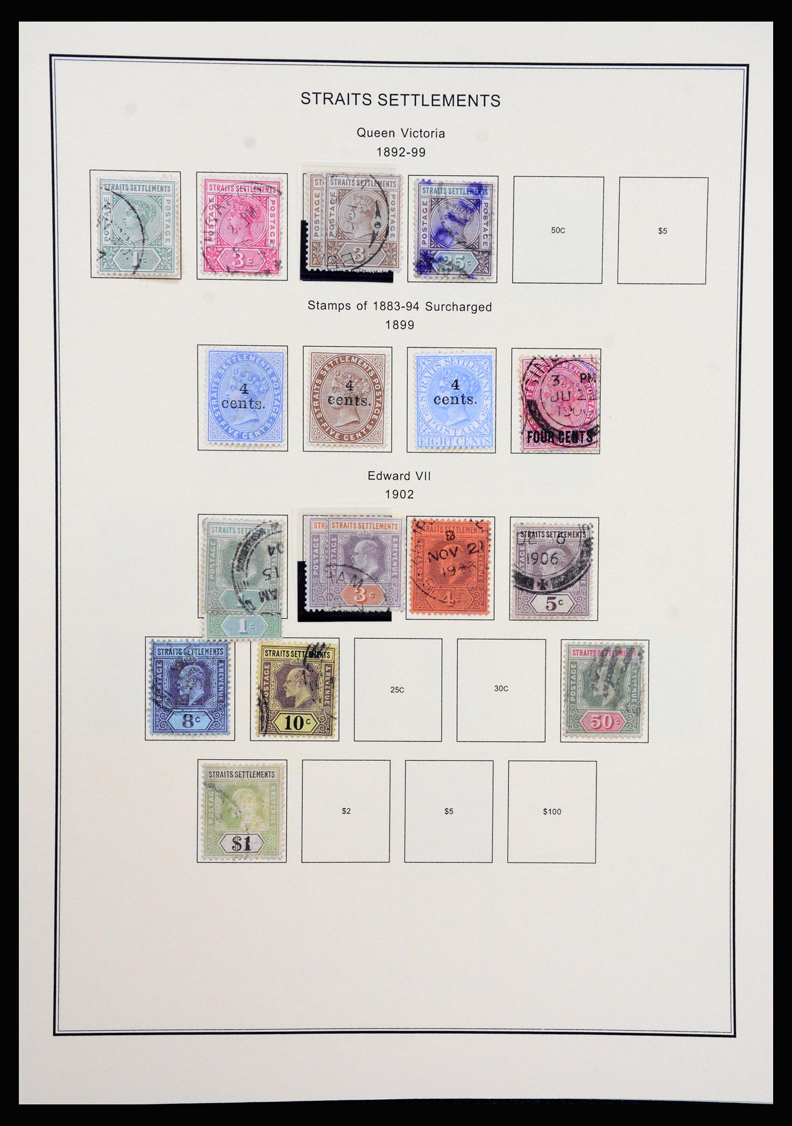 37205 005 - Postzegelverzameling 37205 Maleisië en Staten 1867-1999.