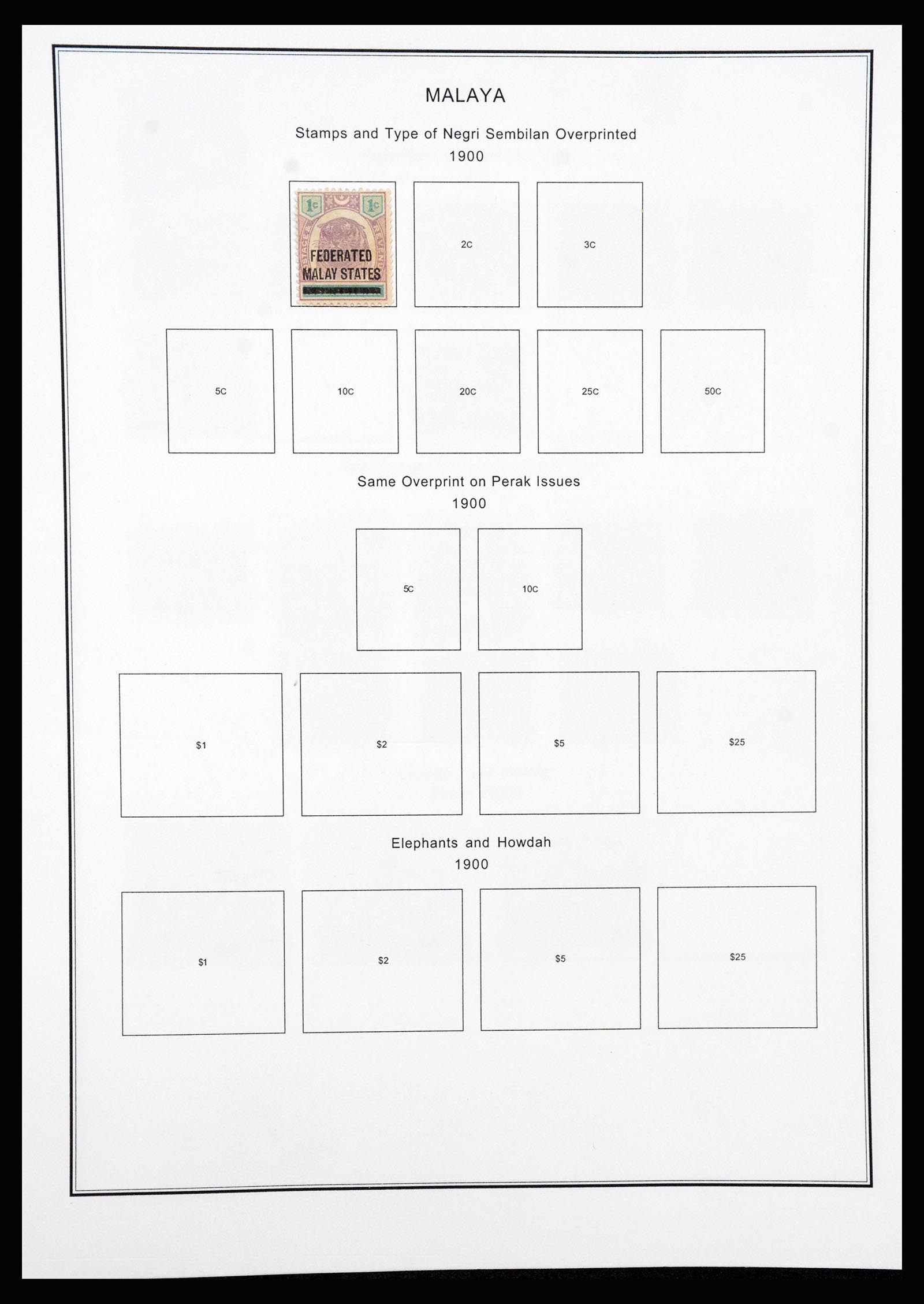 37205 020 - Stamp collection 37205 Malaysia and States 1867-1999.