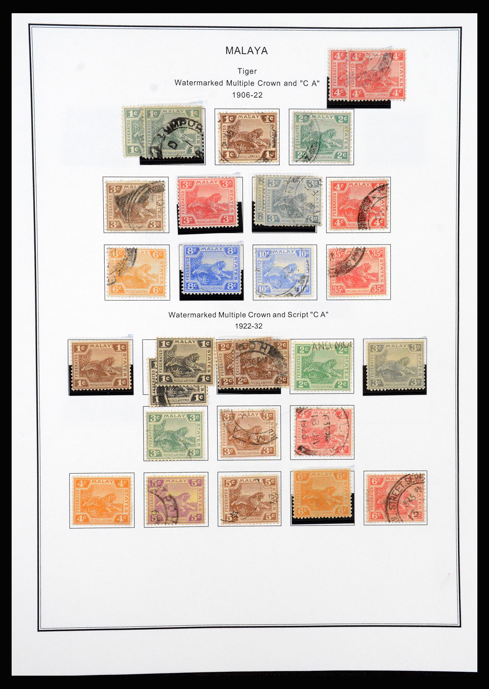 37205 022 - Postzegelverzameling 37205 Maleisië en Staten 1867-1999.