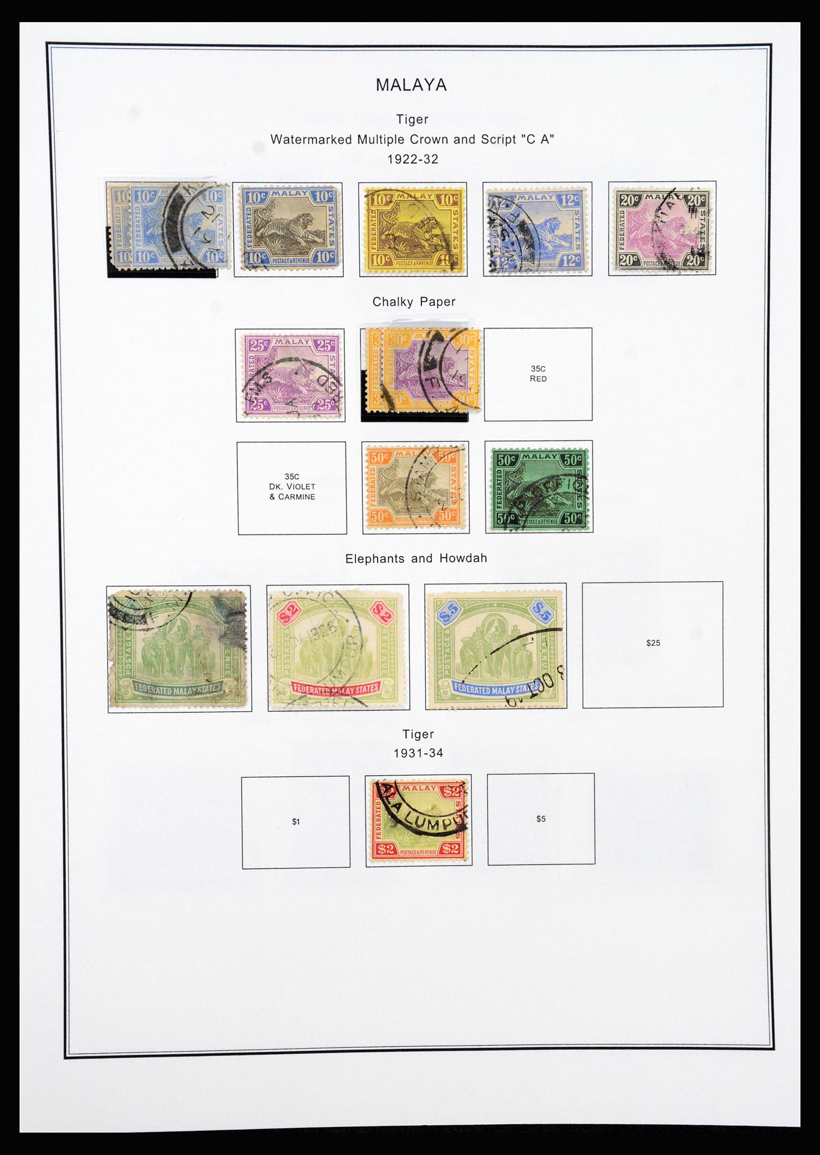 37205 023 - Postzegelverzameling 37205 Maleisië en Staten 1867-1999.