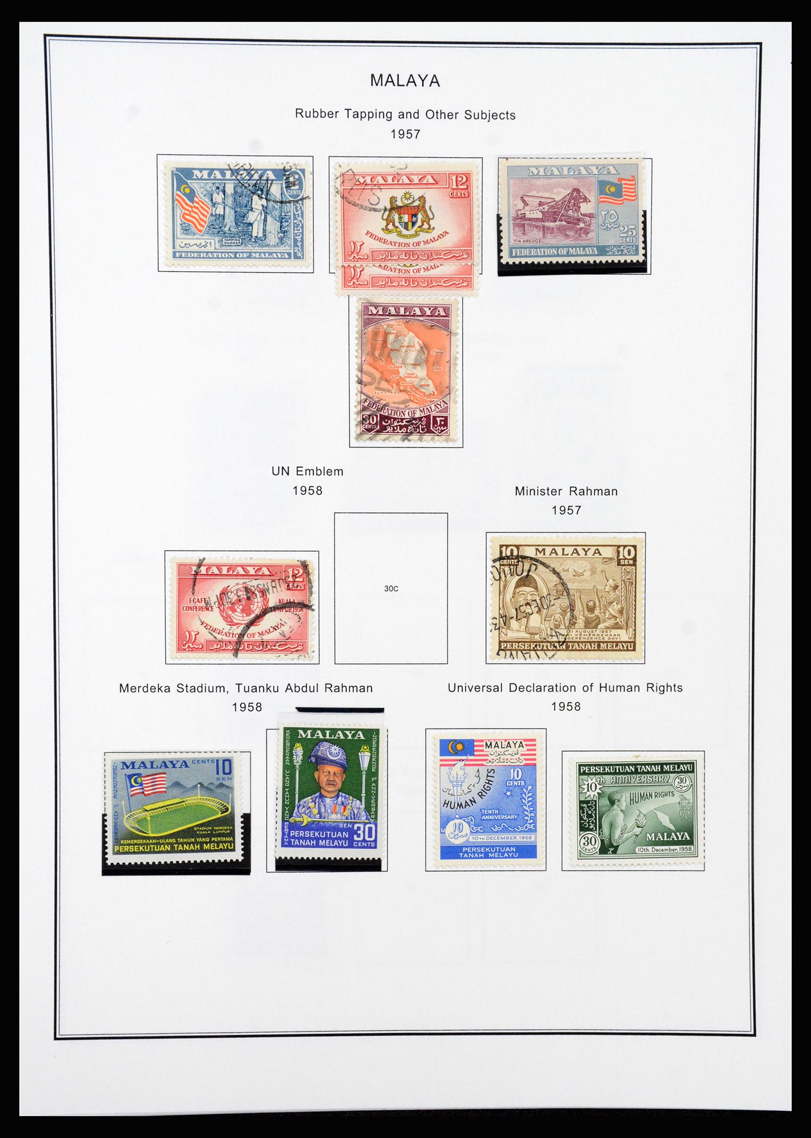 37205 024 - Postzegelverzameling 37205 Maleisië en Staten 1867-1999.
