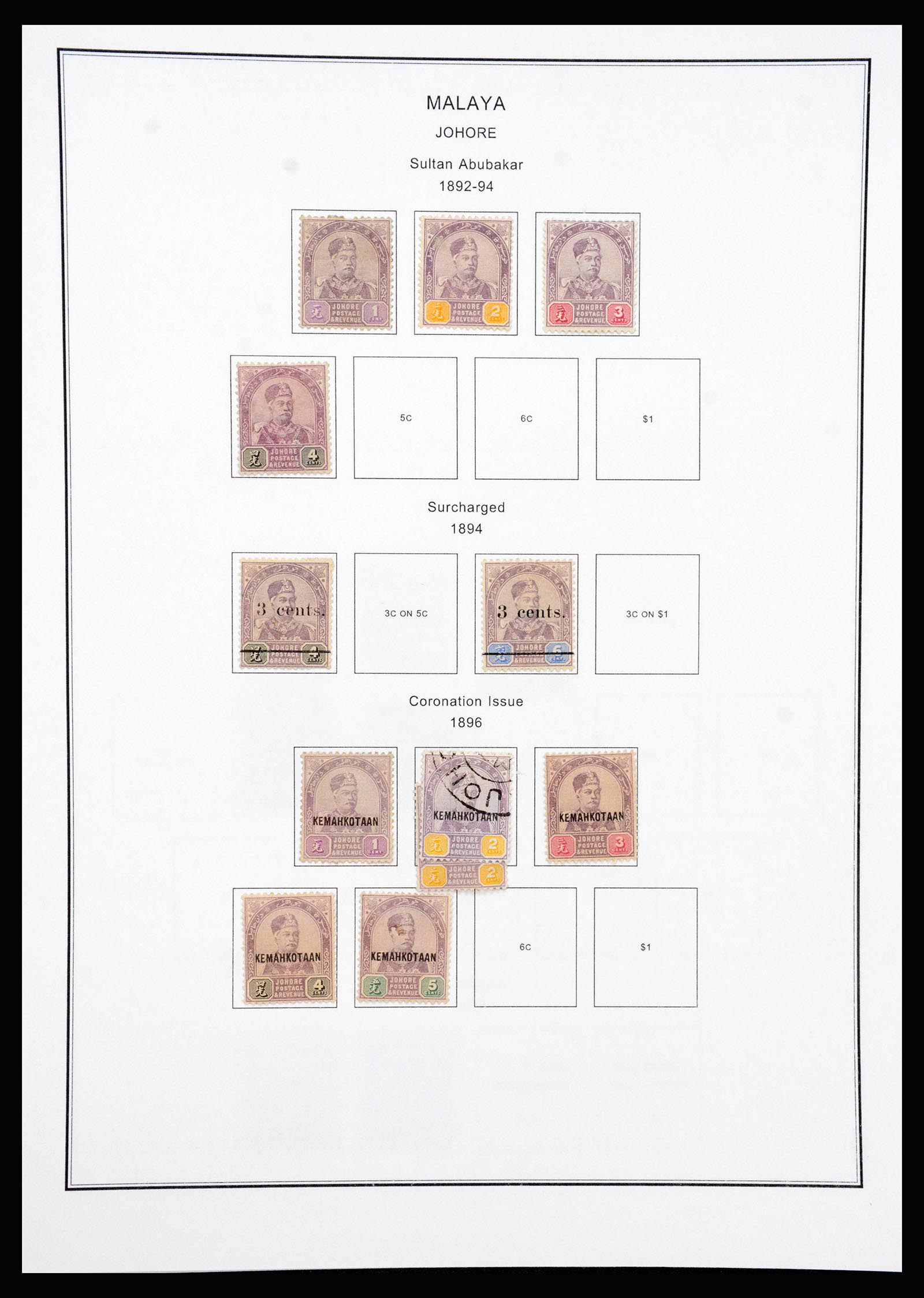 37205 032 - Postzegelverzameling 37205 Maleisië en Staten 1867-1999.