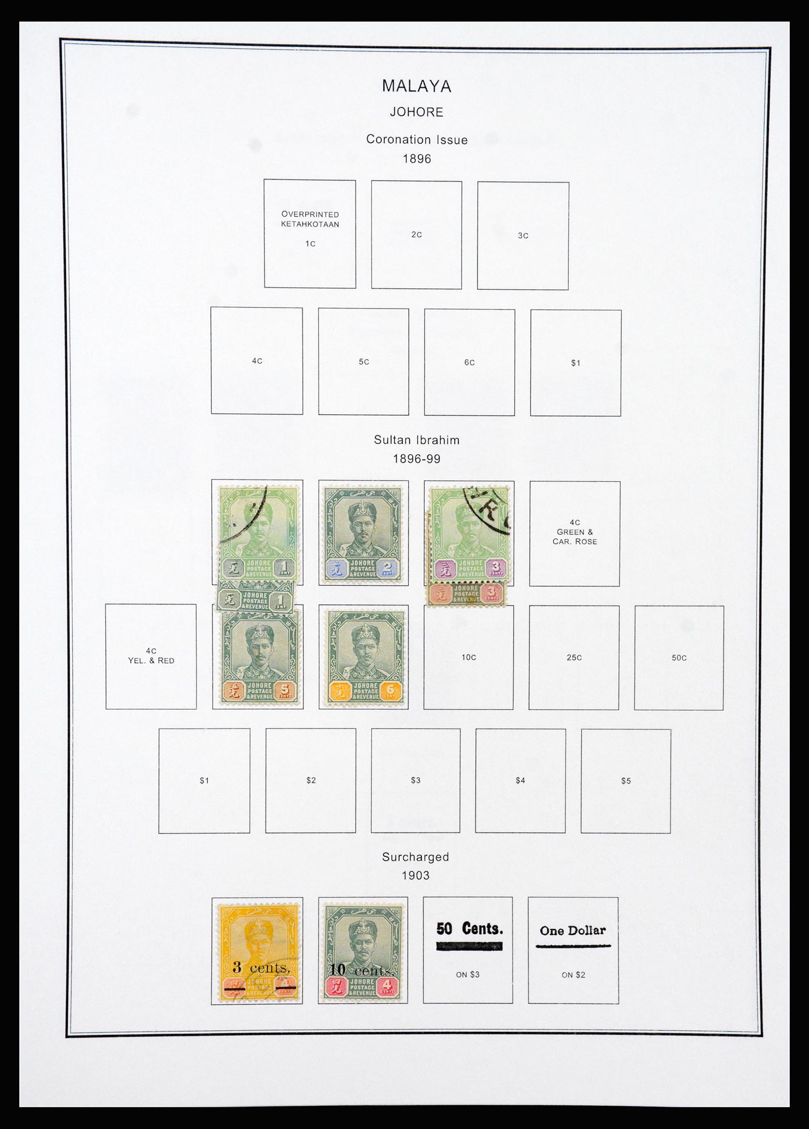 37205 033 - Stamp collection 37205 Malaysia and States 1867-1999.