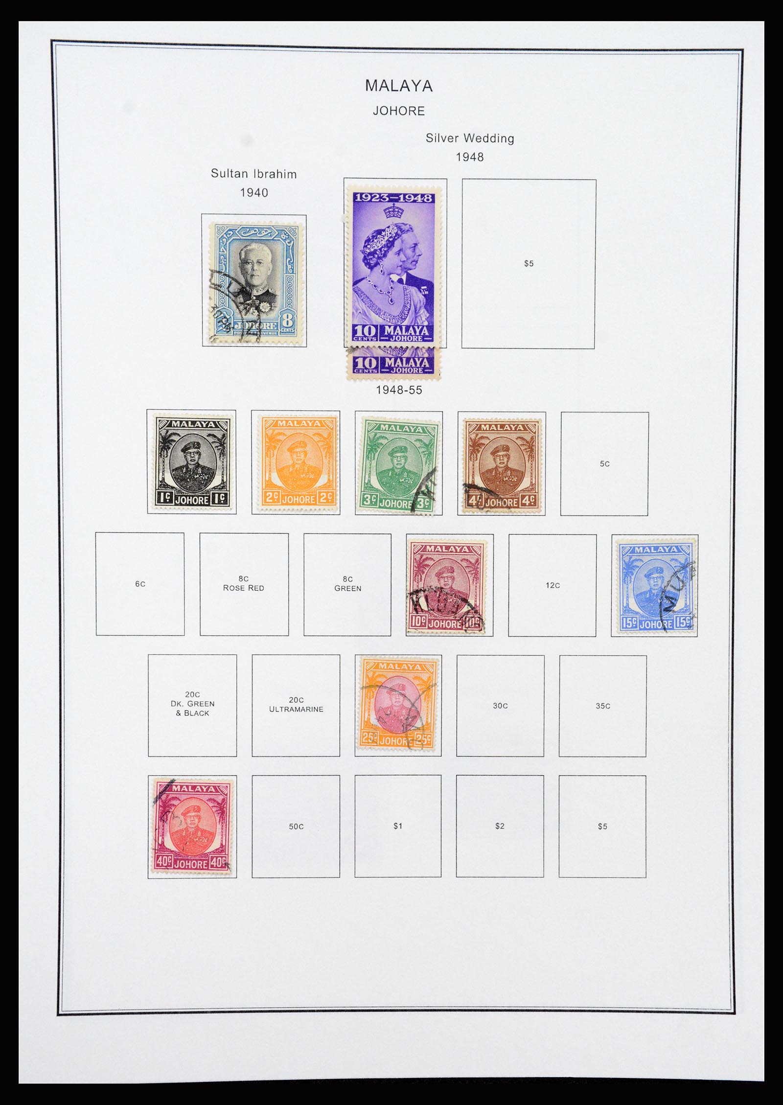 37205 037 - Postzegelverzameling 37205 Maleisië en Staten 1867-1999.