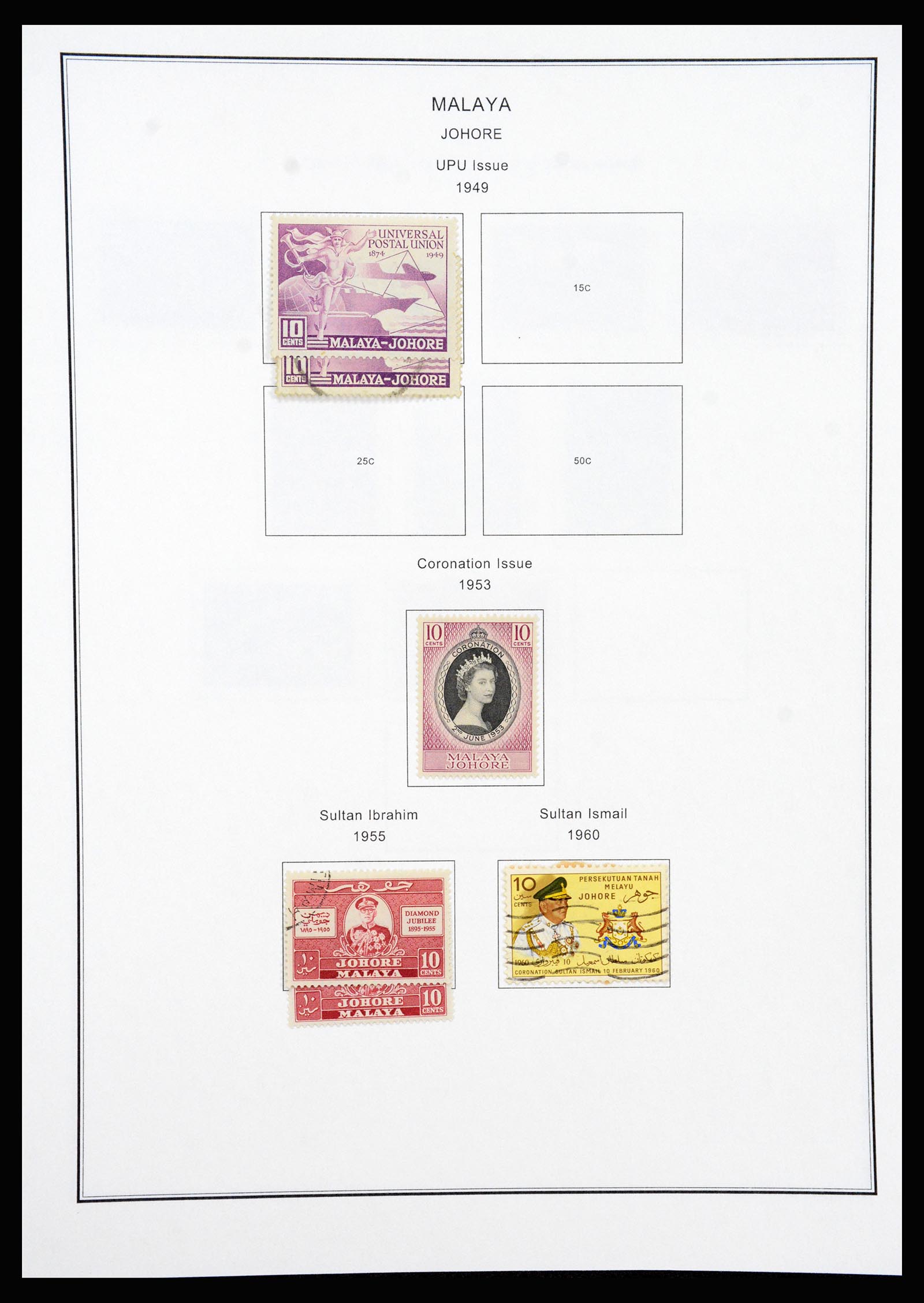 37205 038 - Postzegelverzameling 37205 Maleisië en Staten 1867-1999.