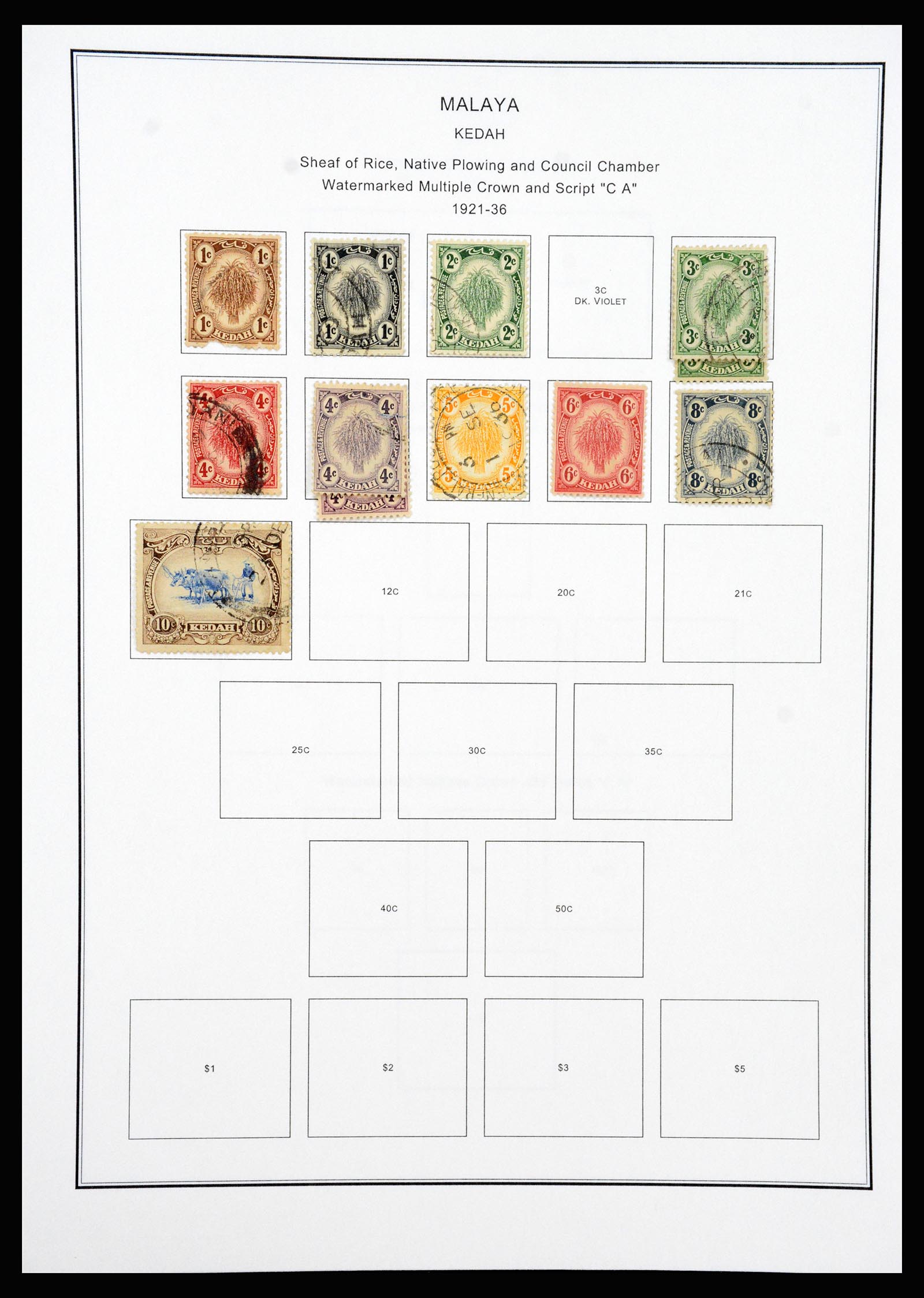37205 041 - Postzegelverzameling 37205 Maleisië en Staten 1867-1999.