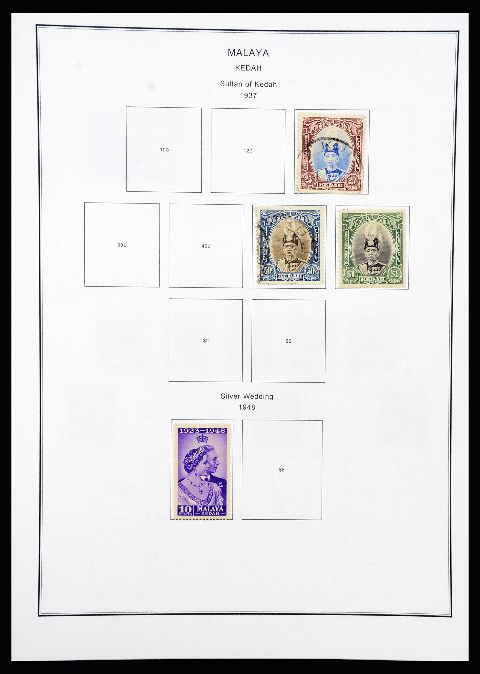 37205 042 - Postzegelverzameling 37205 Maleisië en Staten 1867-1999.