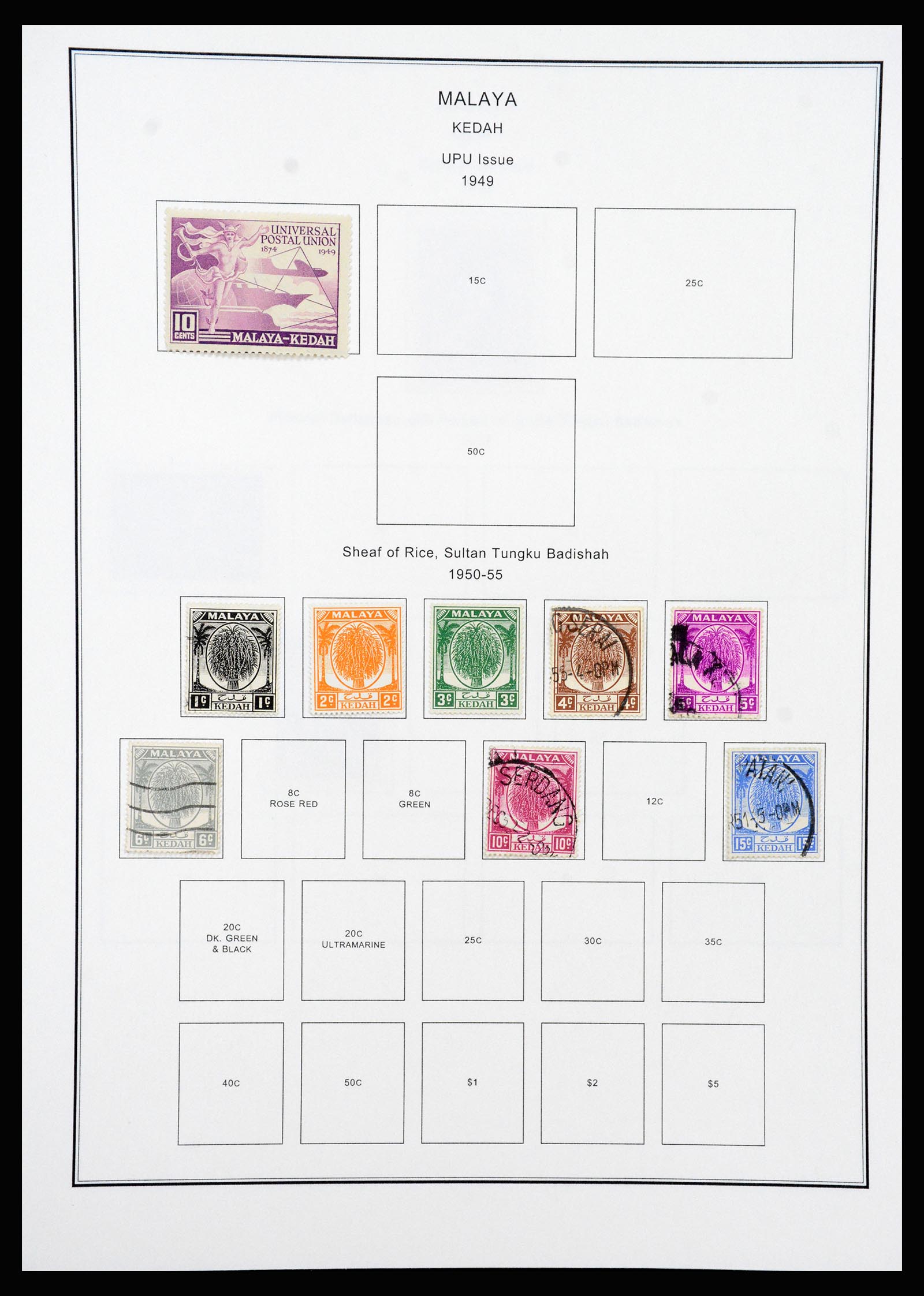 37205 043 - Postzegelverzameling 37205 Maleisië en Staten 1867-1999.