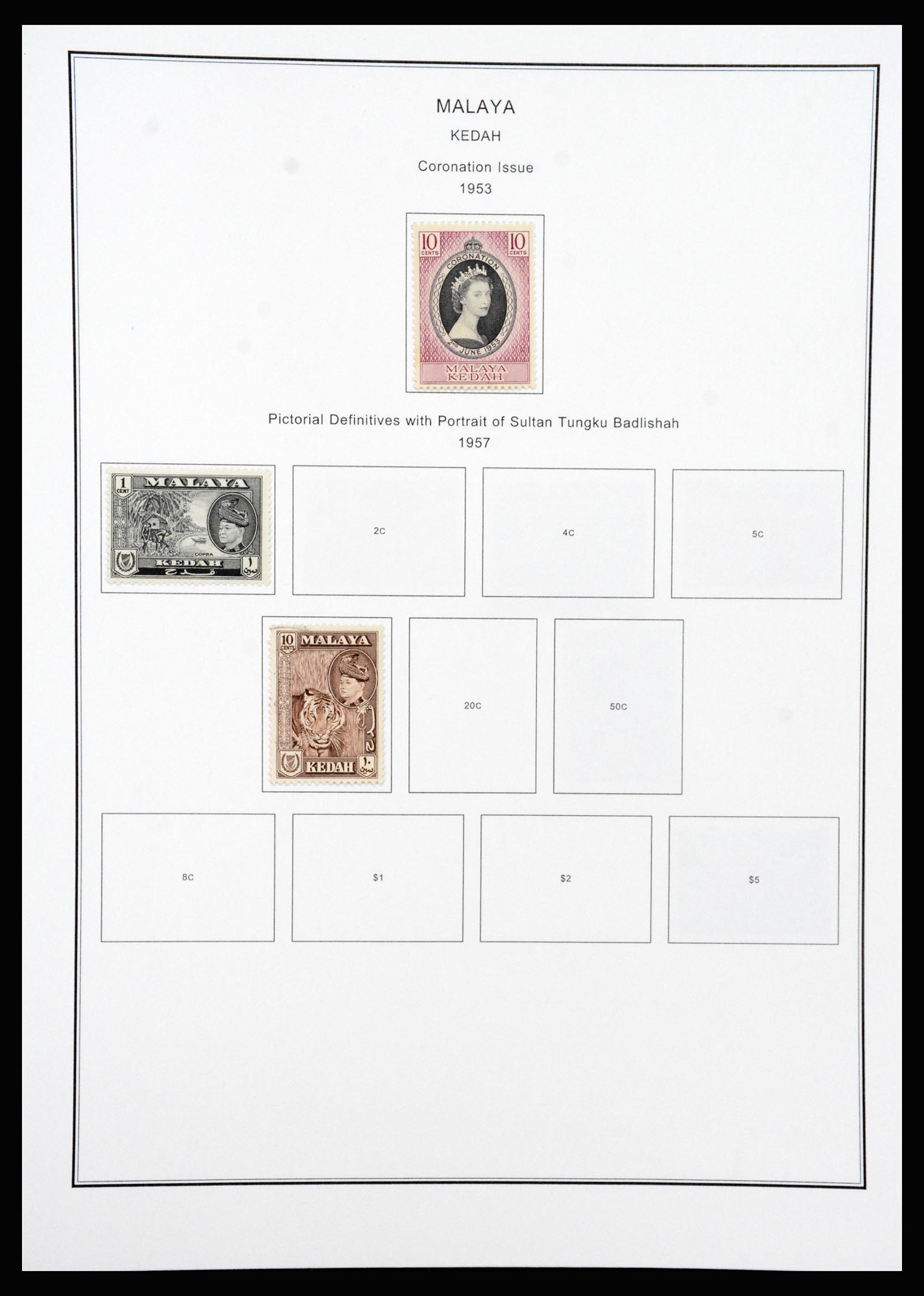 37205 044 - Postzegelverzameling 37205 Maleisië en Staten 1867-1999.