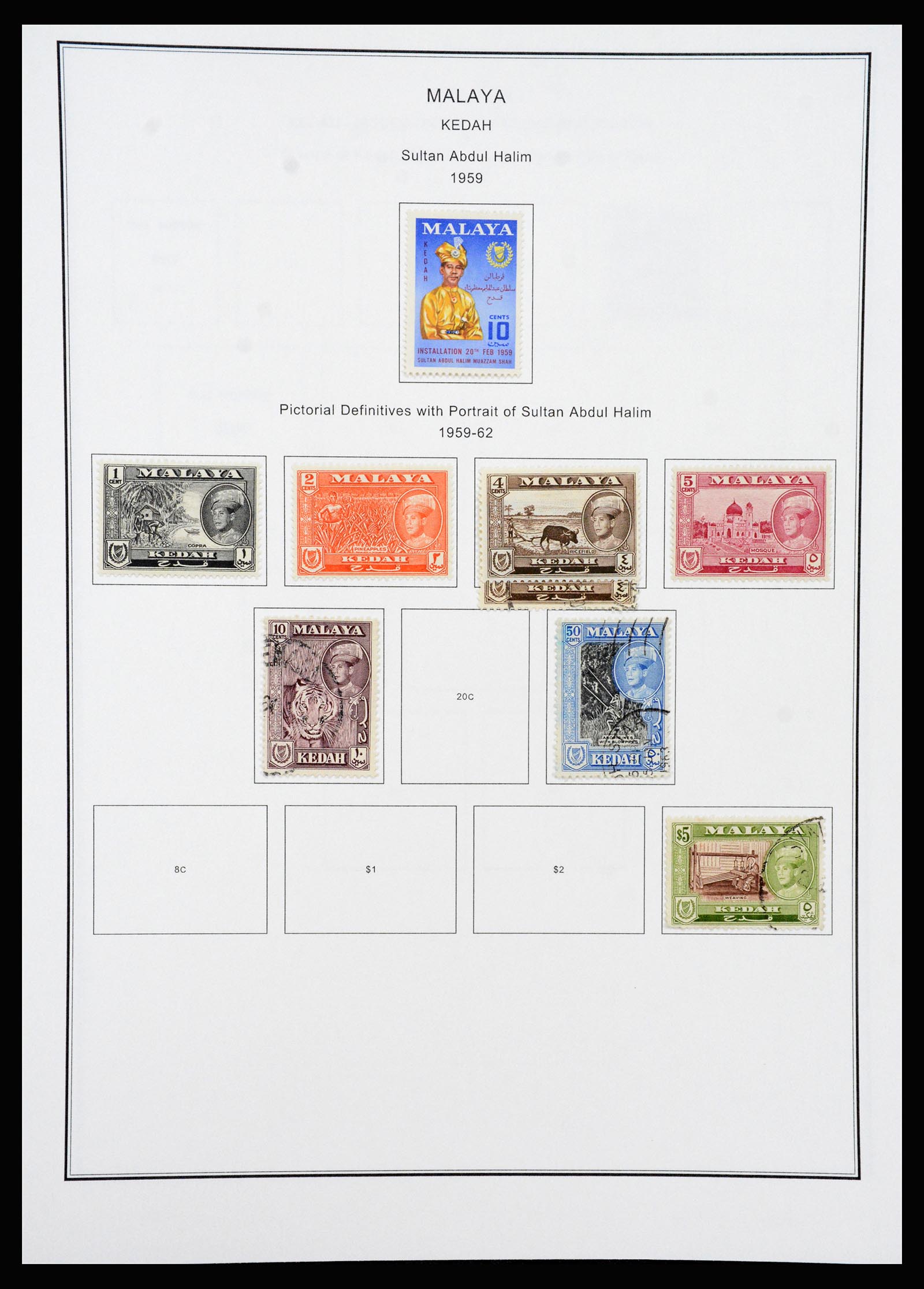 37205 045 - Postzegelverzameling 37205 Maleisië en Staten 1867-1999.