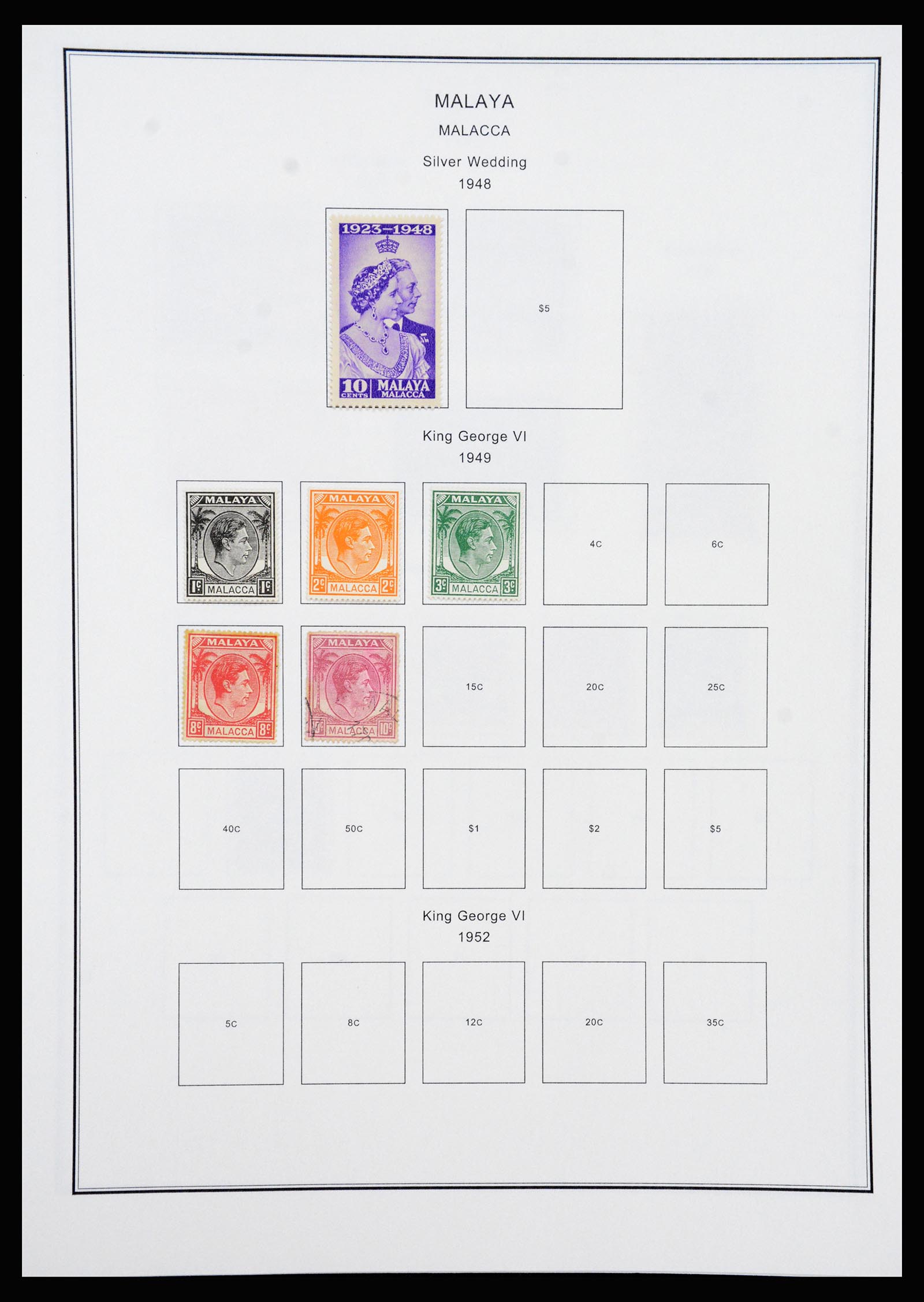 37205 054 - Postzegelverzameling 37205 Maleisië en Staten 1867-1999.