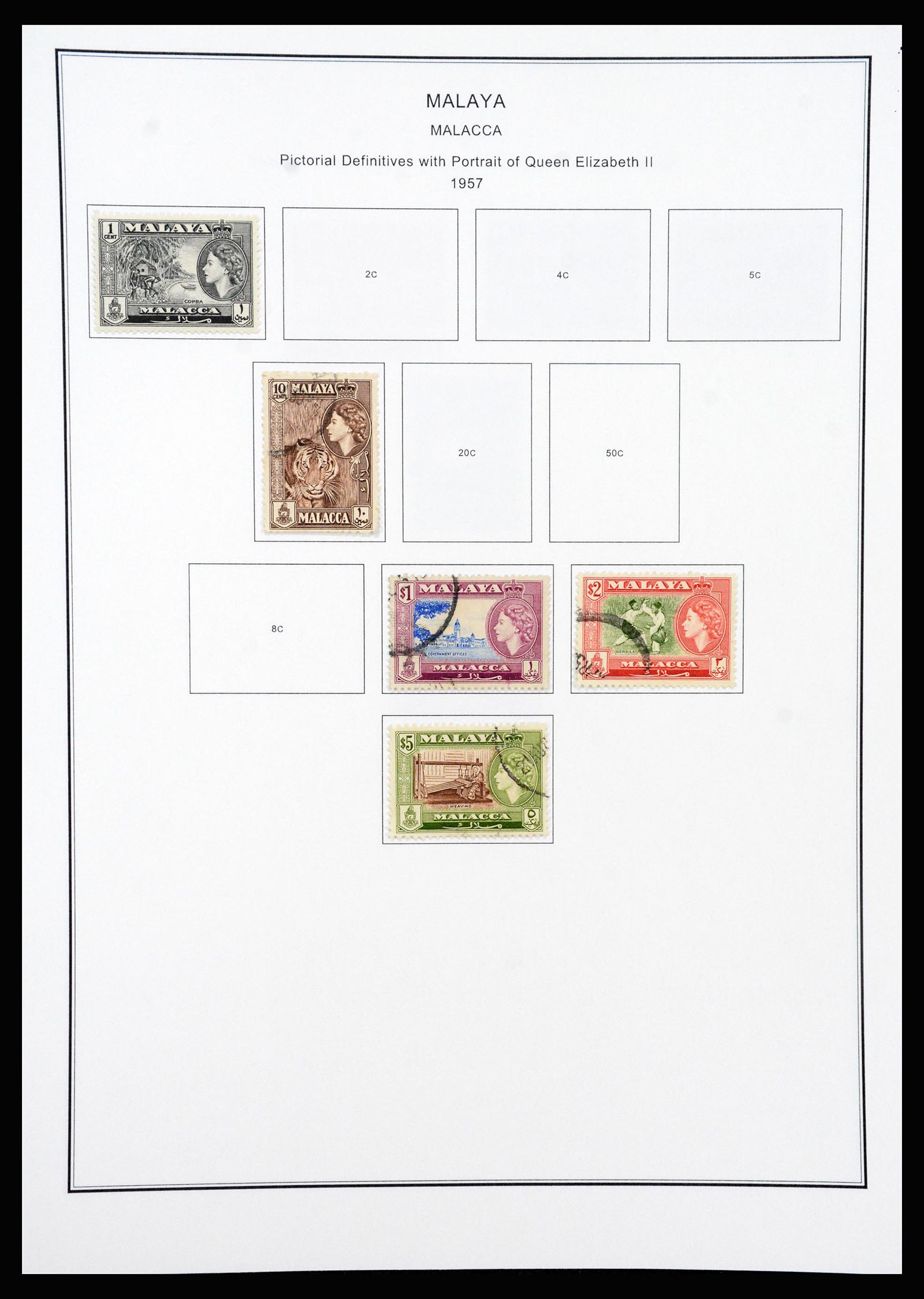 37205 056 - Postzegelverzameling 37205 Maleisië en Staten 1867-1999.
