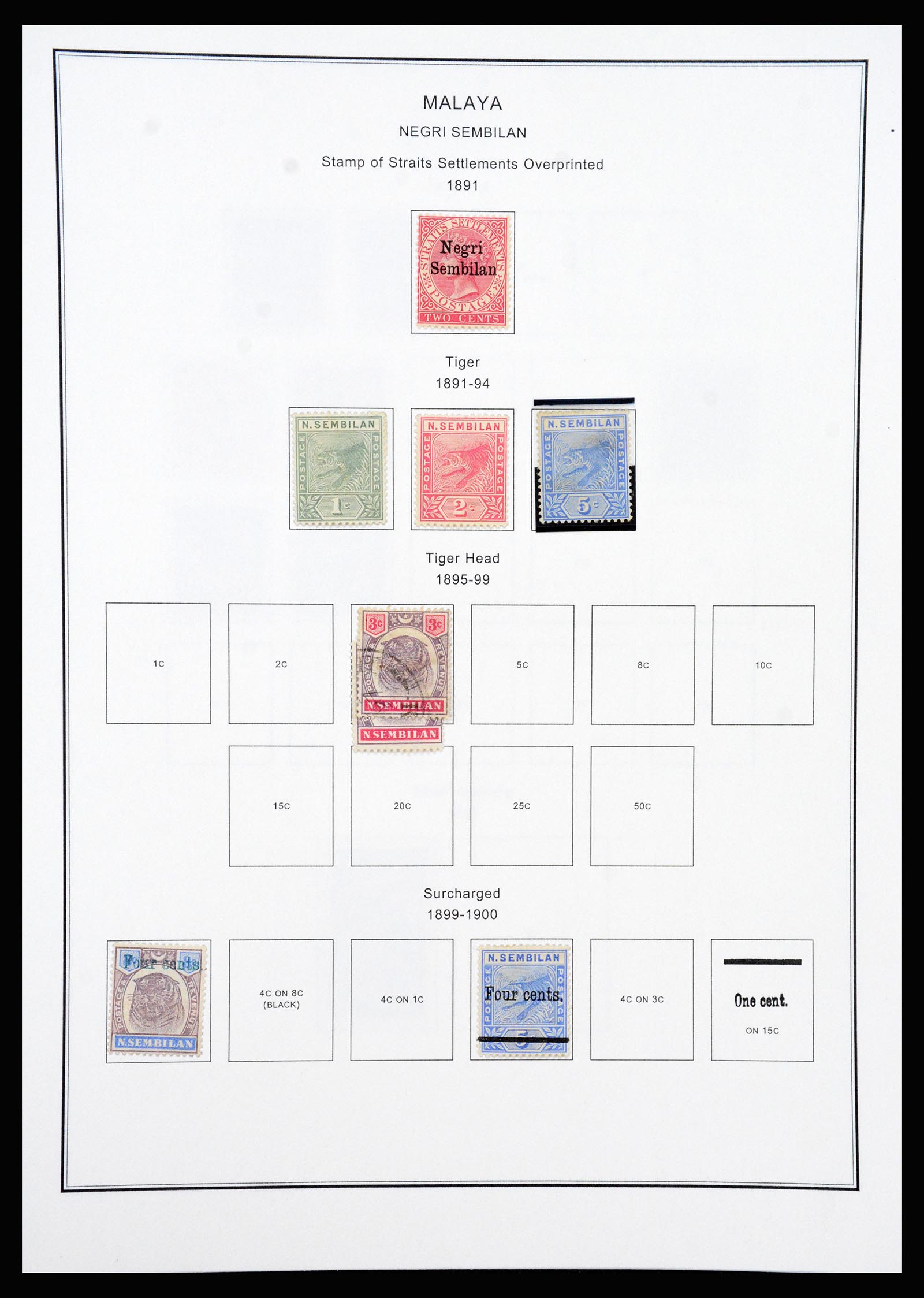 37205 058 - Postzegelverzameling 37205 Maleisië en Staten 1867-1999.