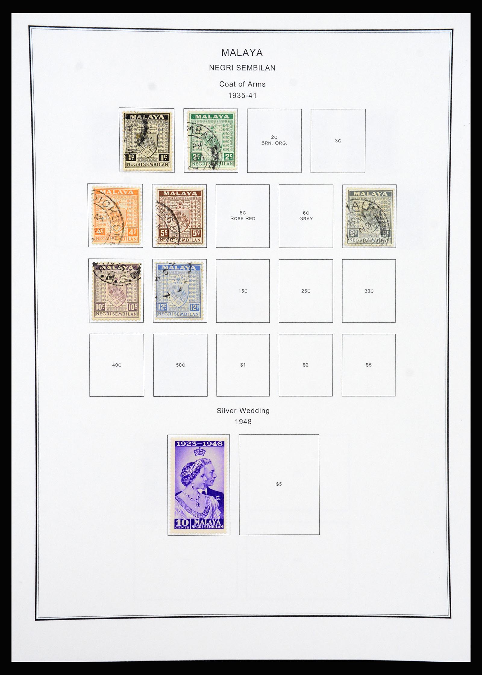 37205 059 - Postzegelverzameling 37205 Maleisië en Staten 1867-1999.