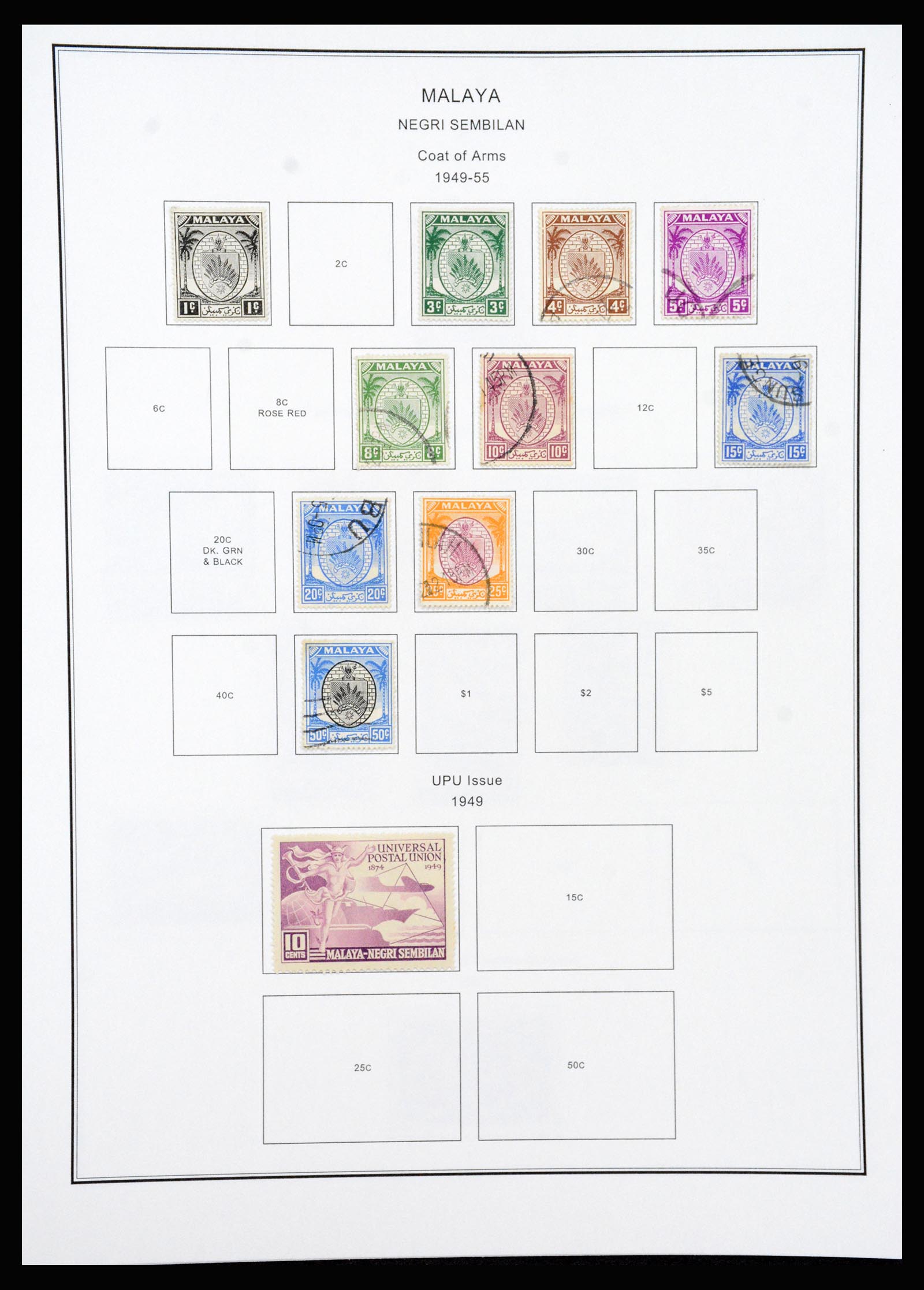 37205 060 - Postzegelverzameling 37205 Maleisië en Staten 1867-1999.