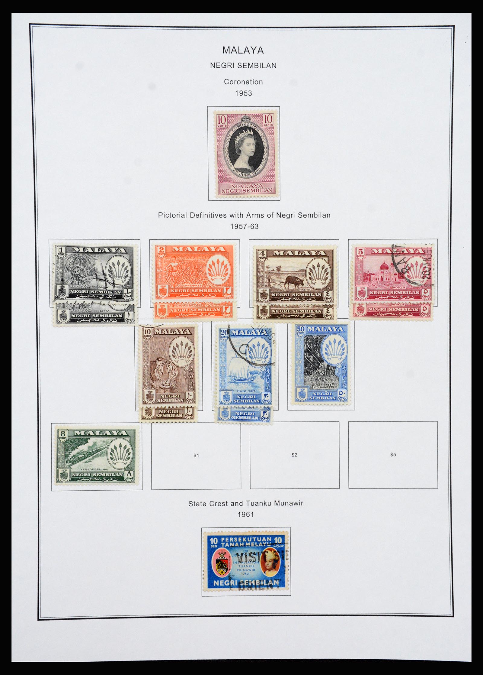 37205 061 - Postzegelverzameling 37205 Maleisië en Staten 1867-1999.