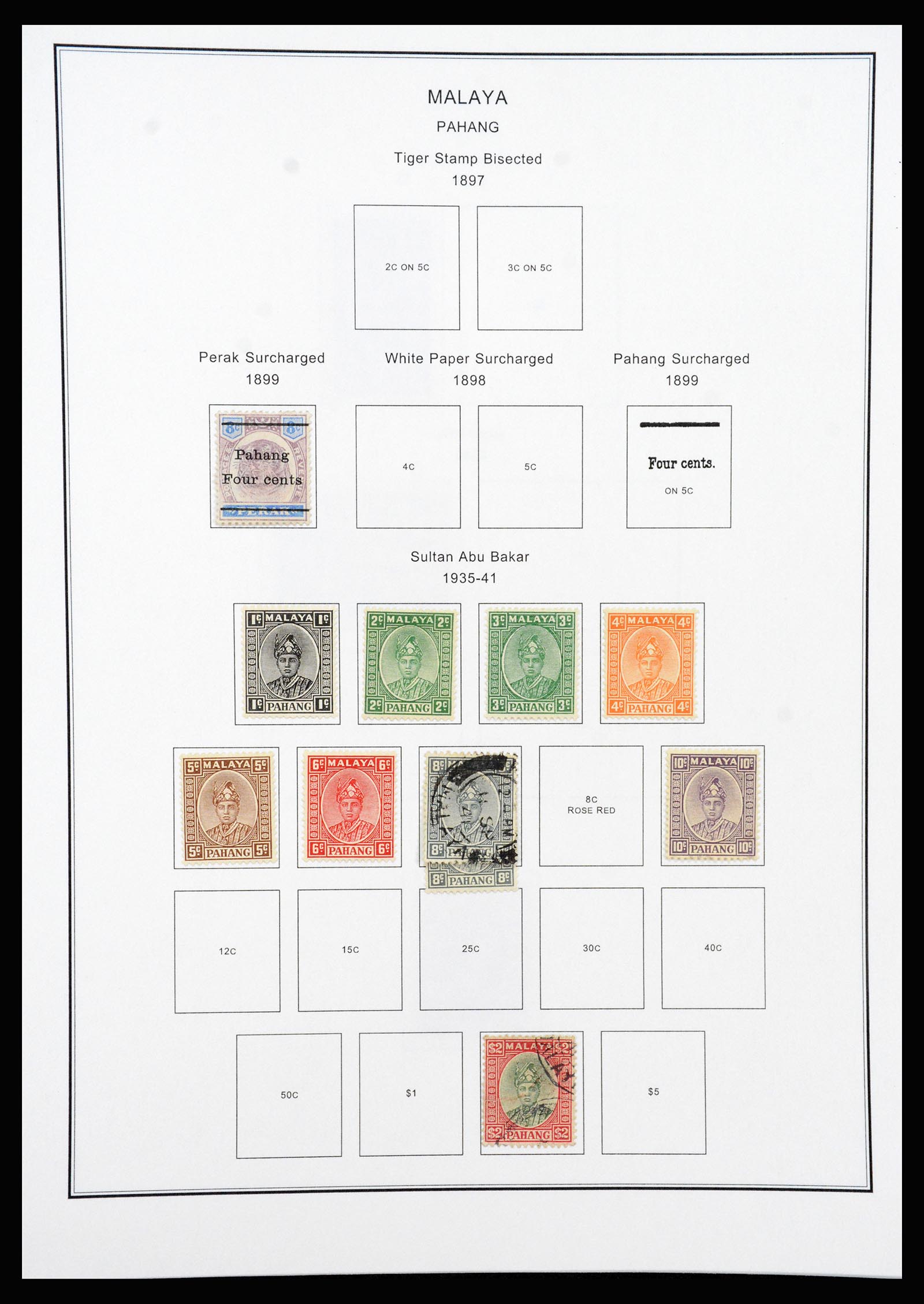 37205 064 - Postzegelverzameling 37205 Maleisië en Staten 1867-1999.
