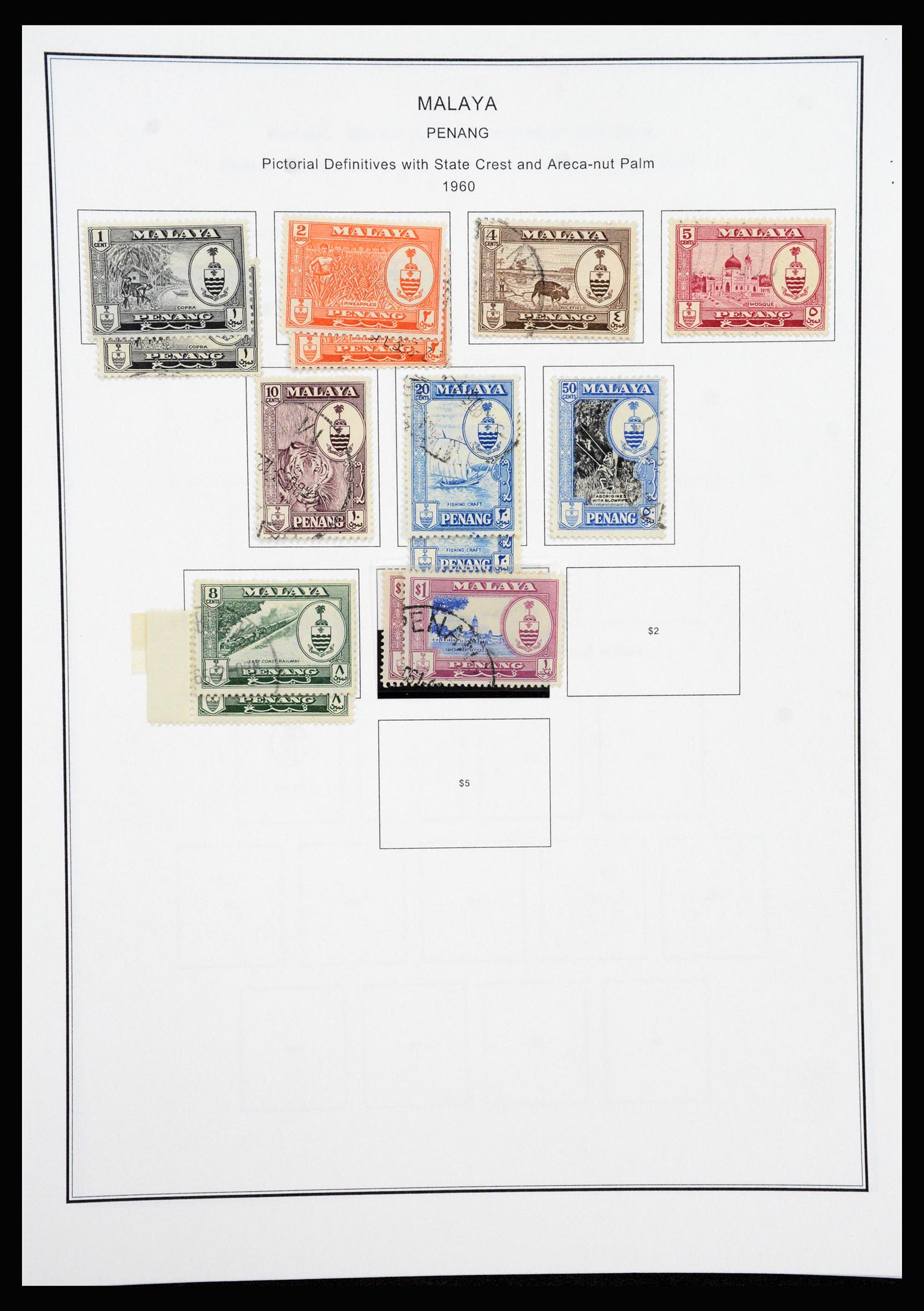 37205 072 - Postzegelverzameling 37205 Maleisië en Staten 1867-1999.