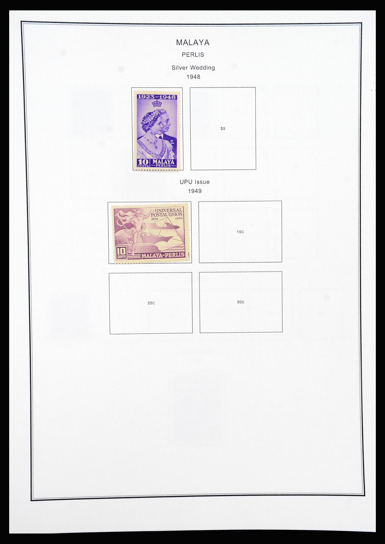 37205 083 - Postzegelverzameling 37205 Maleisië en Staten 1867-1999.