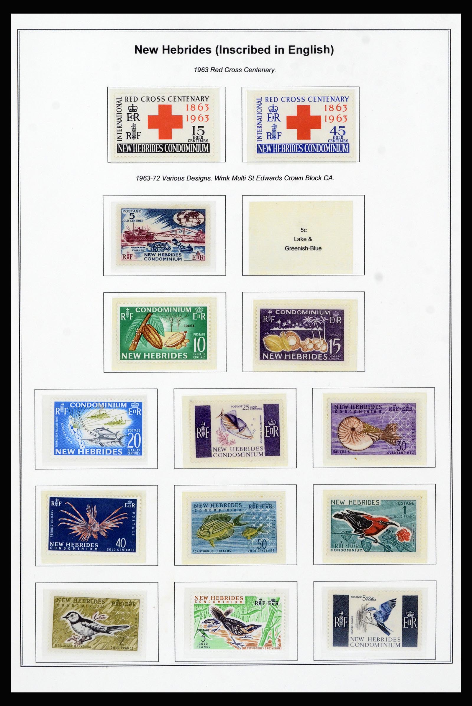 37206 001 - Postzegelverzameling 37206 Nieuwe Hebriden 1963-1979.