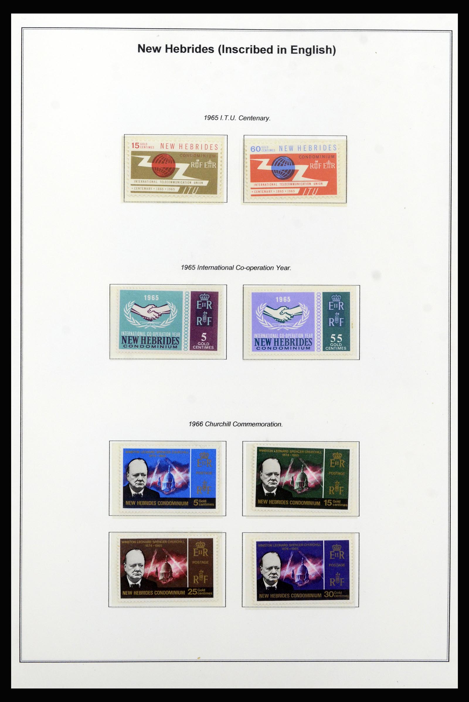 37206 002 - Postzegelverzameling 37206 Nieuwe Hebriden 1963-1979.