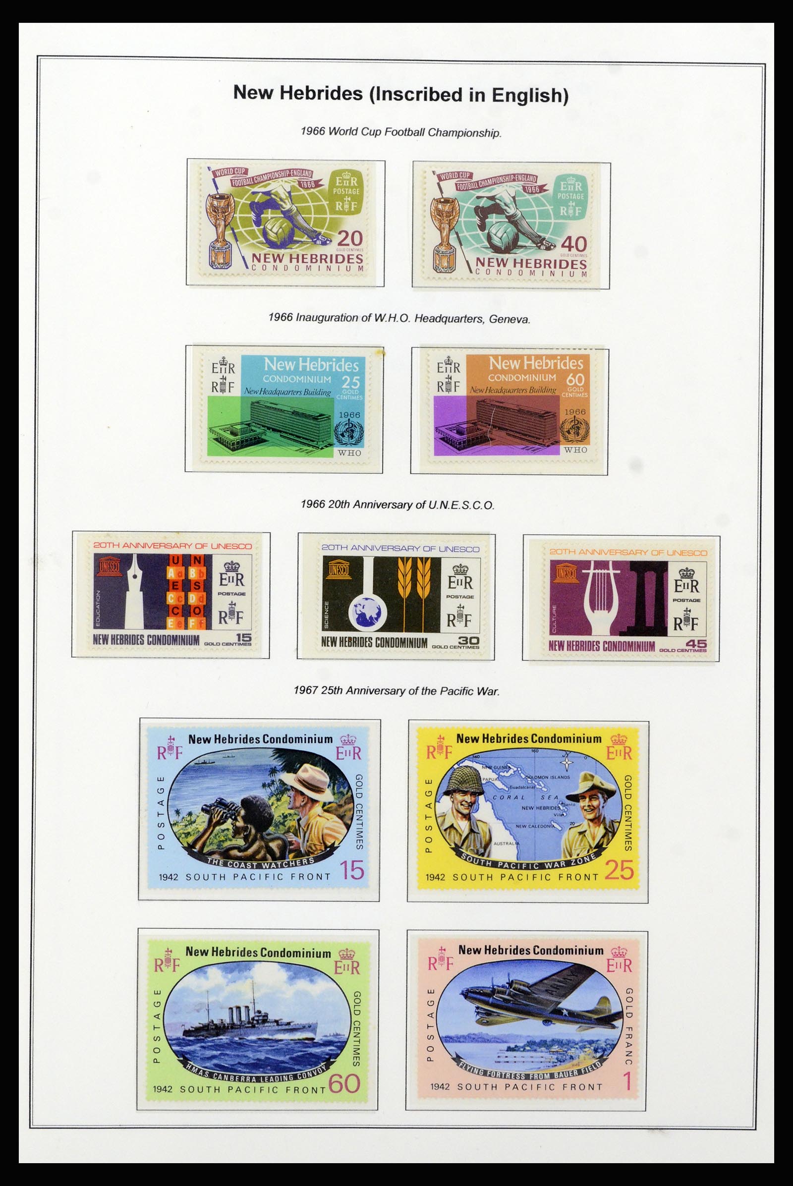 37206 003 - Postzegelverzameling 37206 Nieuwe Hebriden 1963-1979.