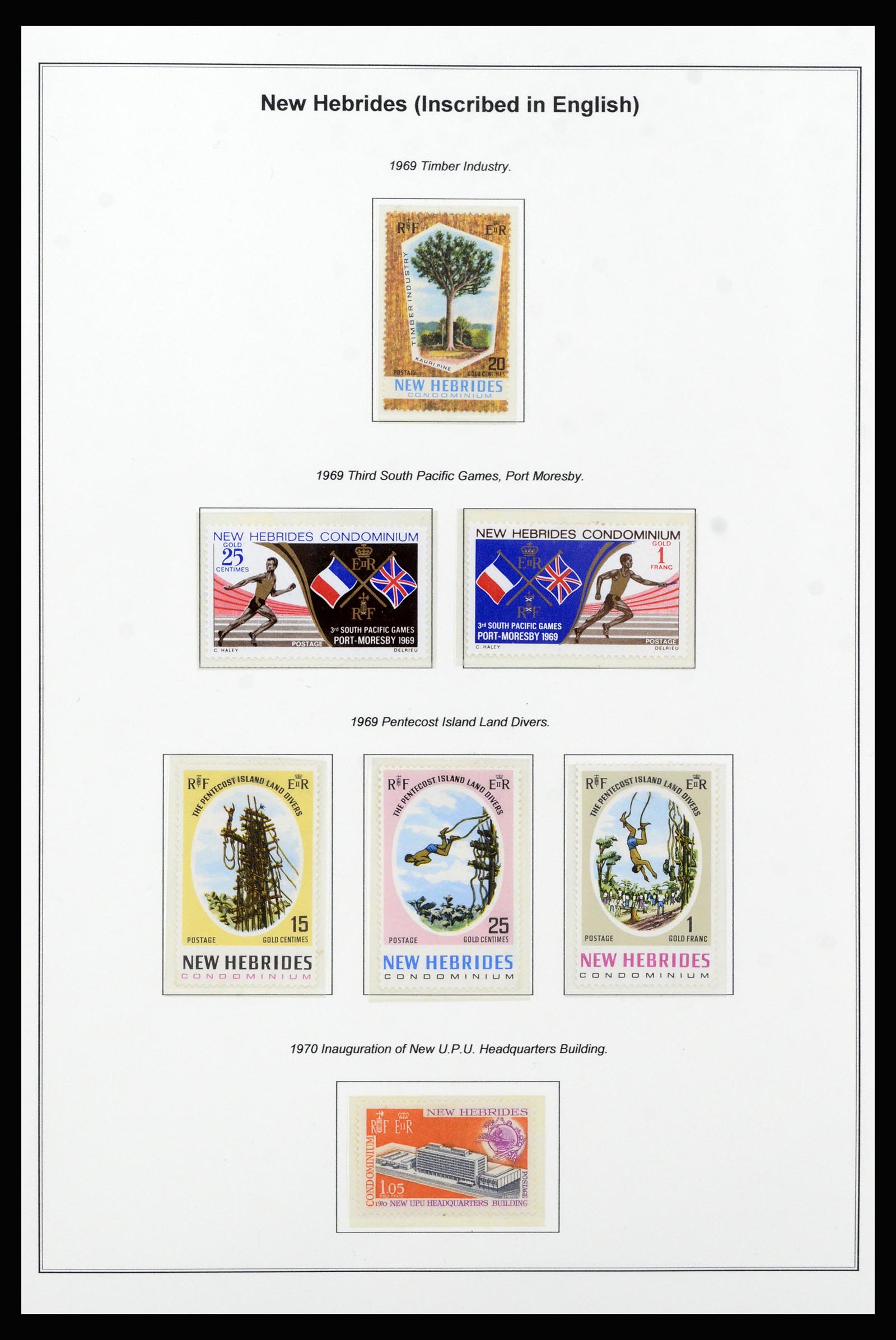 37206 005 - Postzegelverzameling 37206 Nieuwe Hebriden 1963-1979.