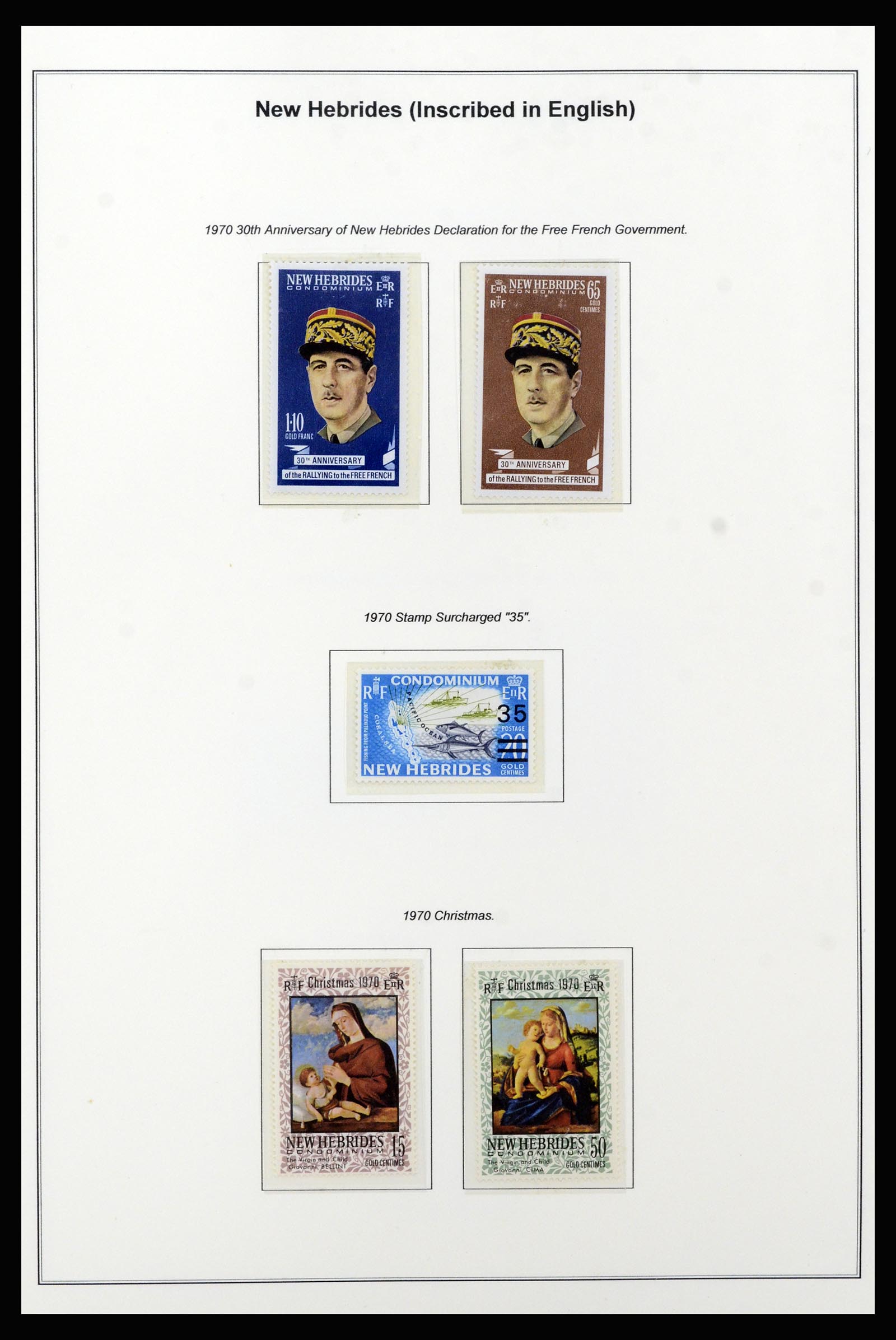 37206 006 - Postzegelverzameling 37206 Nieuwe Hebriden 1963-1979.