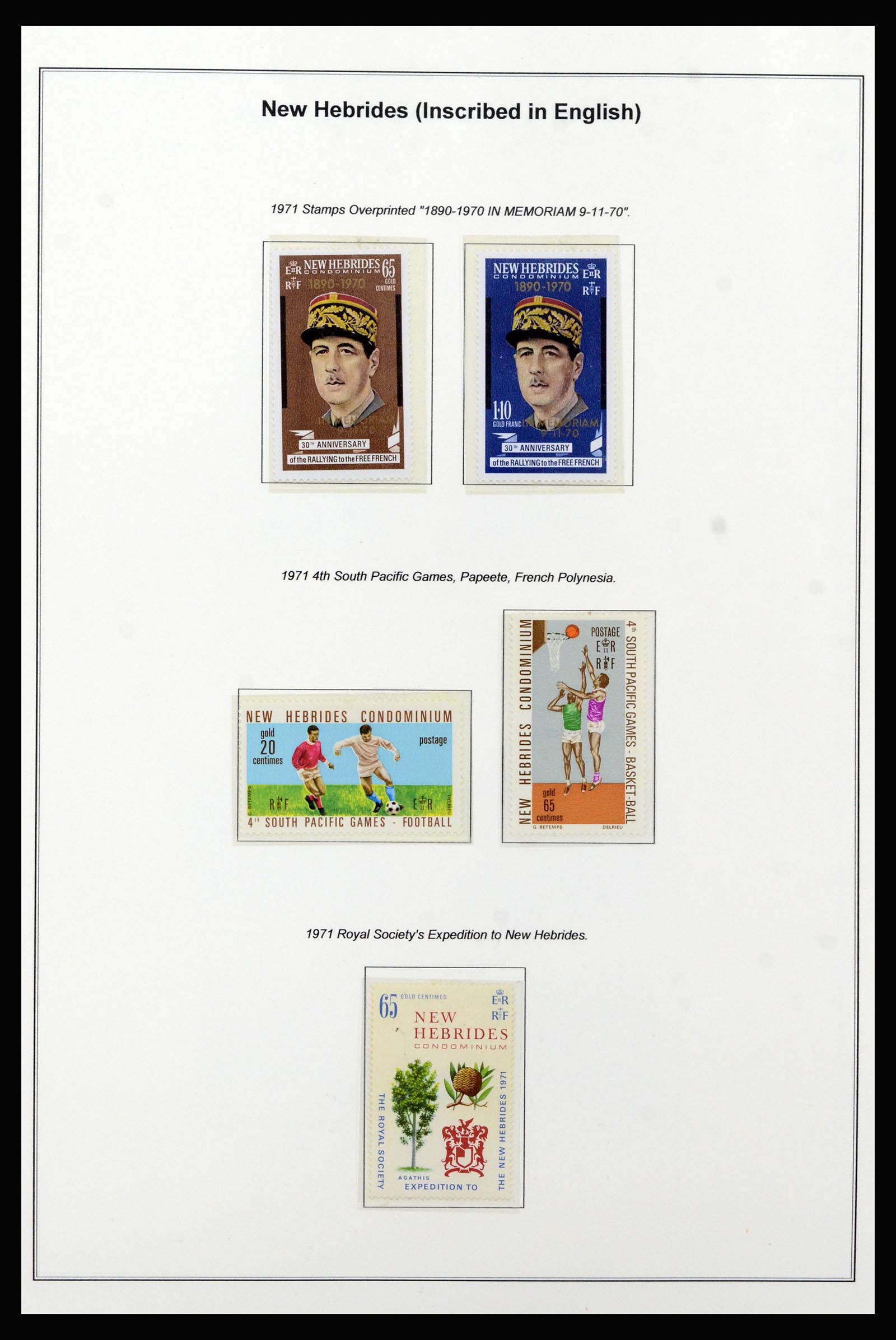 37206 007 - Postzegelverzameling 37206 Nieuwe Hebriden 1963-1979.