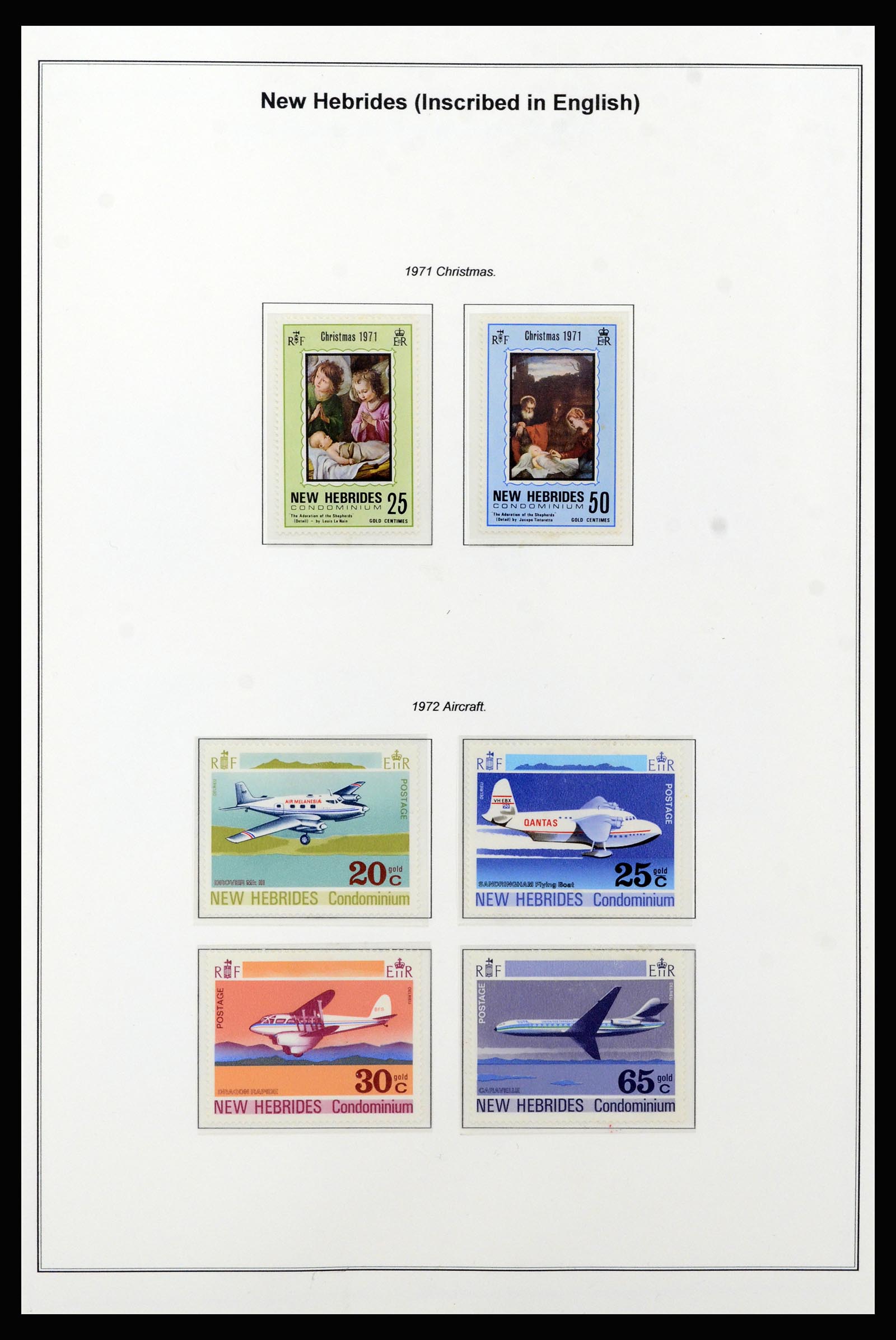 37206 008 - Postzegelverzameling 37206 Nieuwe Hebriden 1963-1979.