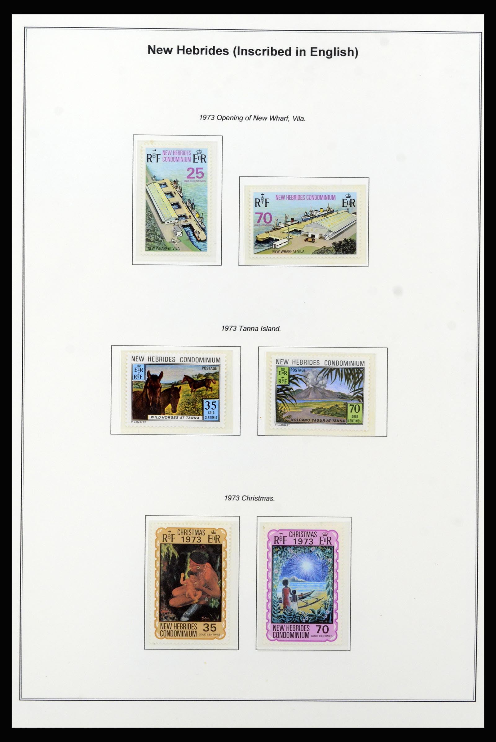 37206 011 - Postzegelverzameling 37206 Nieuwe Hebriden 1963-1979.