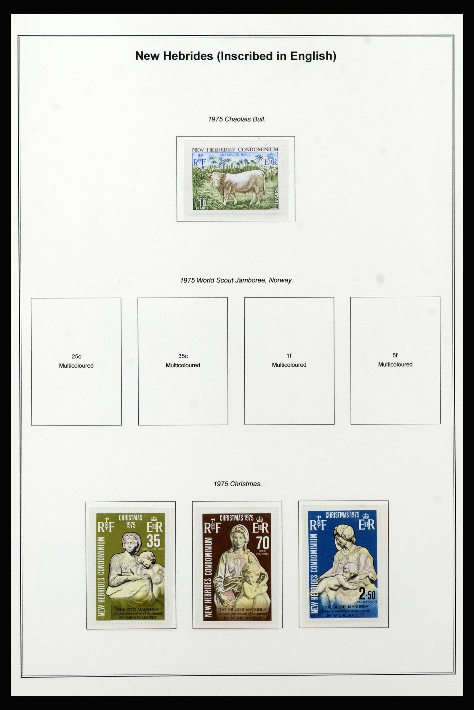 37206 014 - Postzegelverzameling 37206 Nieuwe Hebriden 1963-1979.
