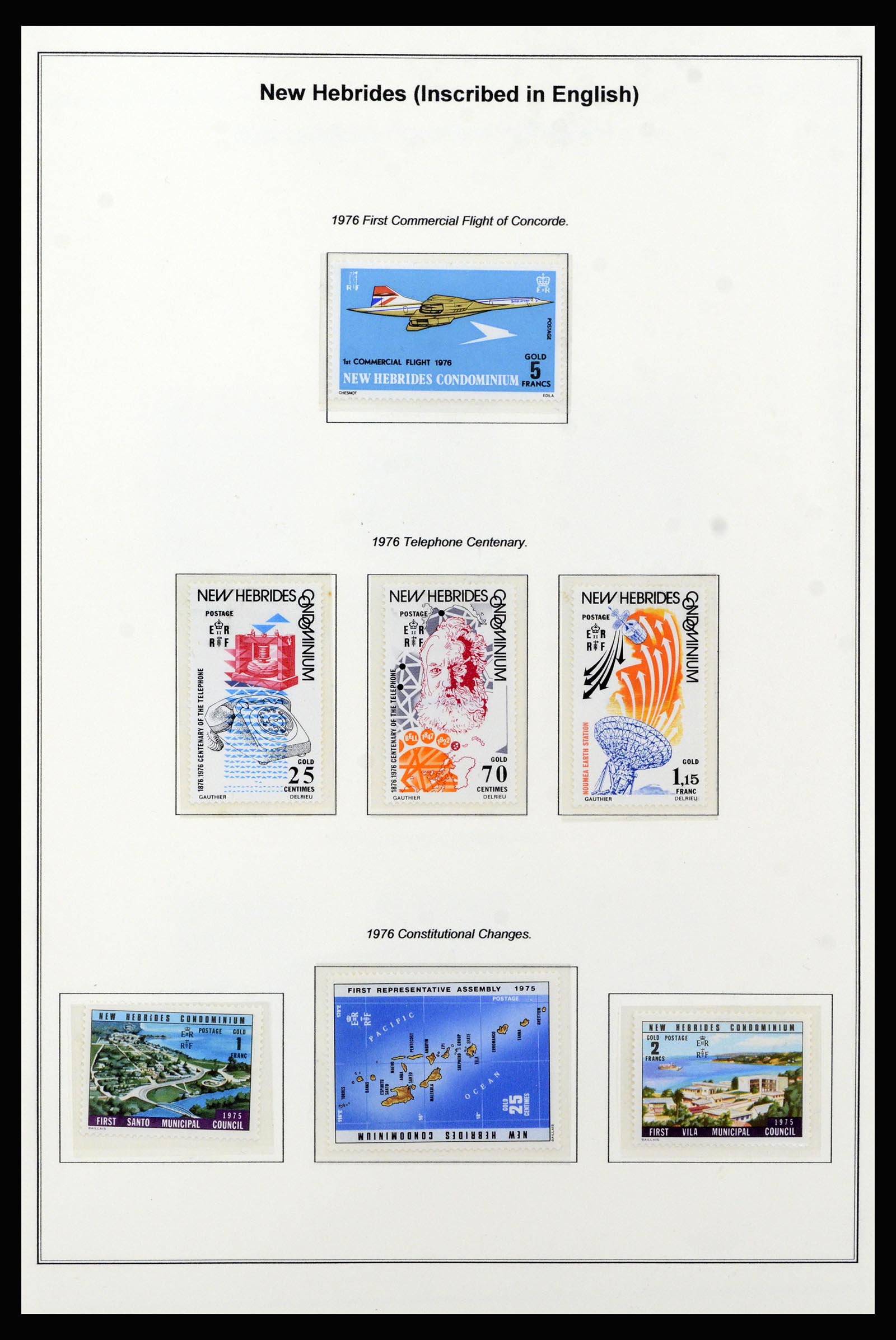 37206 015 - Postzegelverzameling 37206 Nieuwe Hebriden 1963-1979.