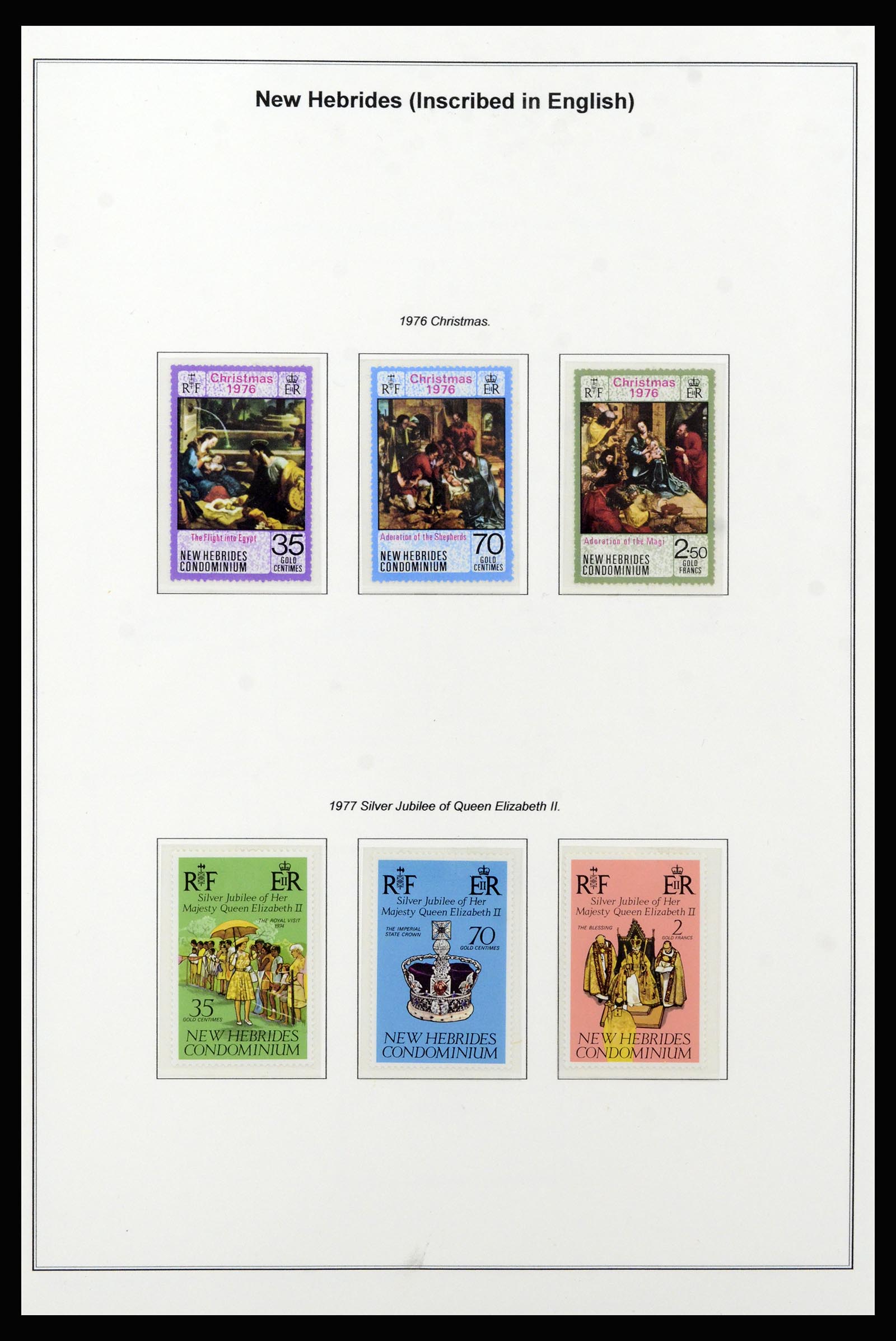 37206 016 - Postzegelverzameling 37206 Nieuwe Hebriden 1963-1979.
