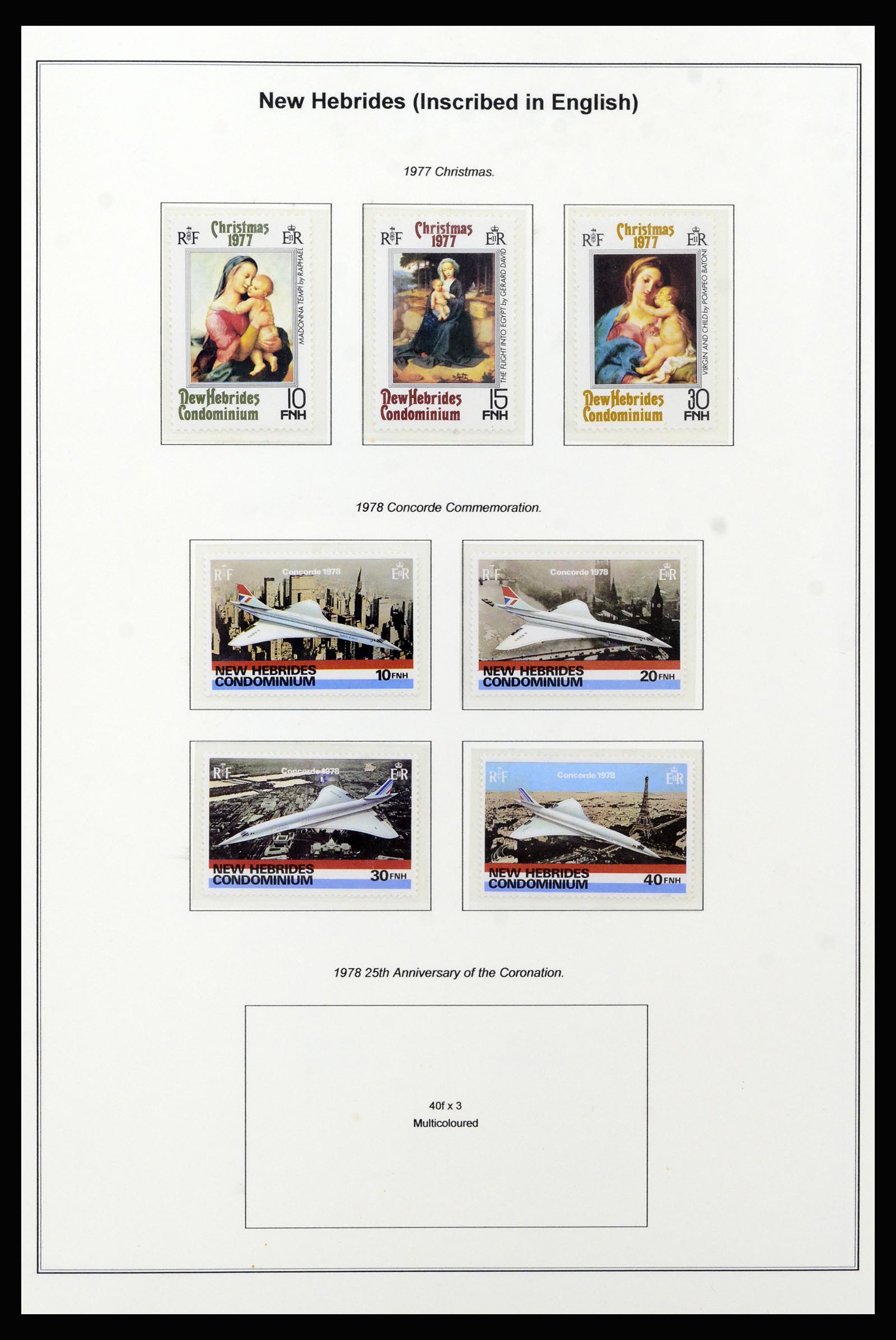 37206 018 - Postzegelverzameling 37206 Nieuwe Hebriden 1963-1979.